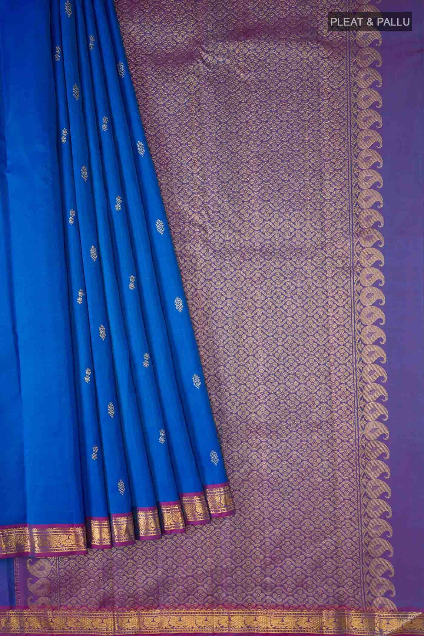 Blue Kanchipuram Silk Saree