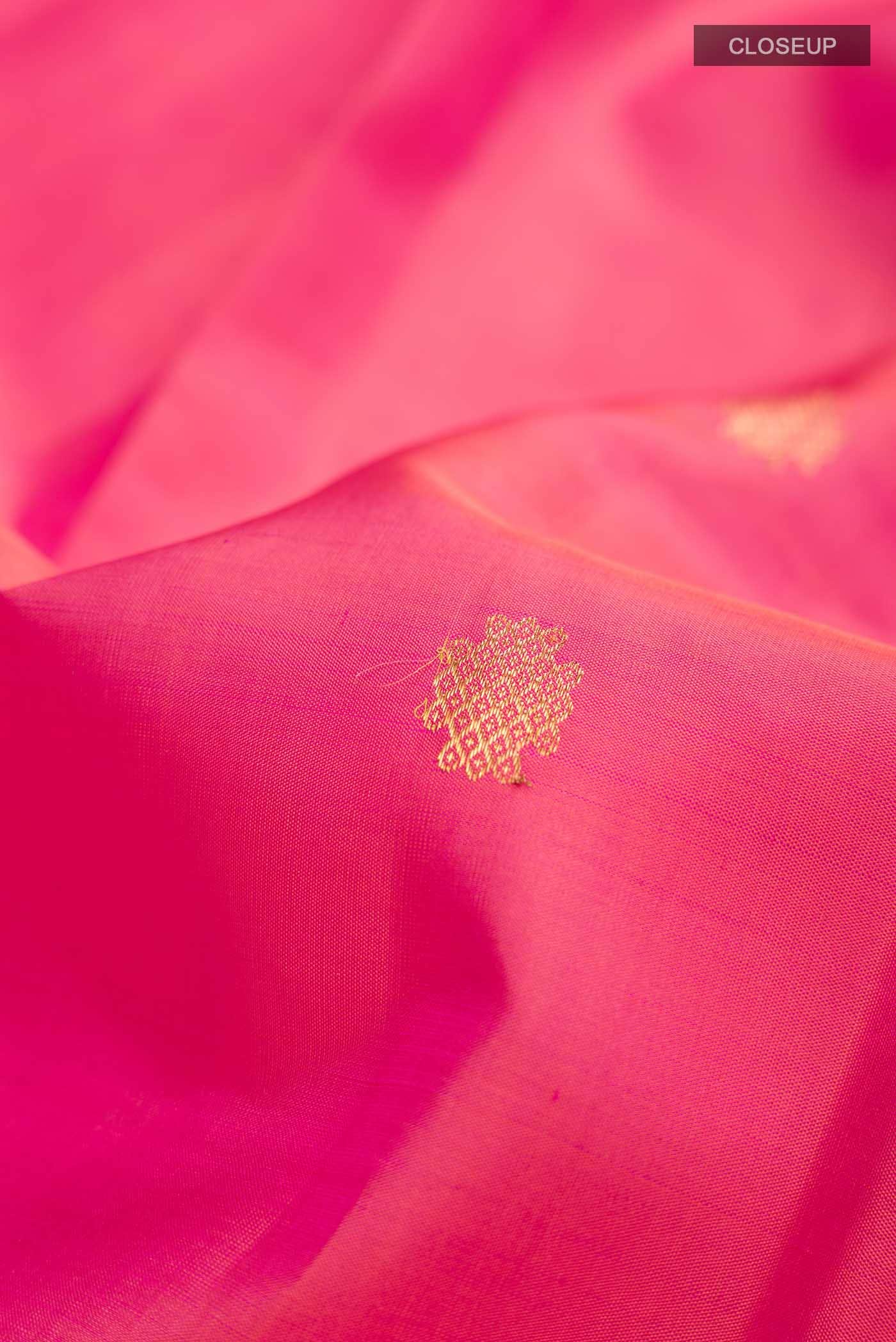 Orange with Pink Dual Tone Kanchipuram Silk Saree