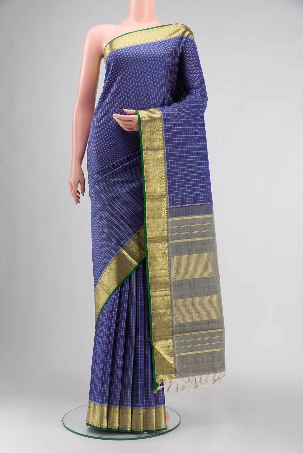 Blue Kanchipuram Silk Saree