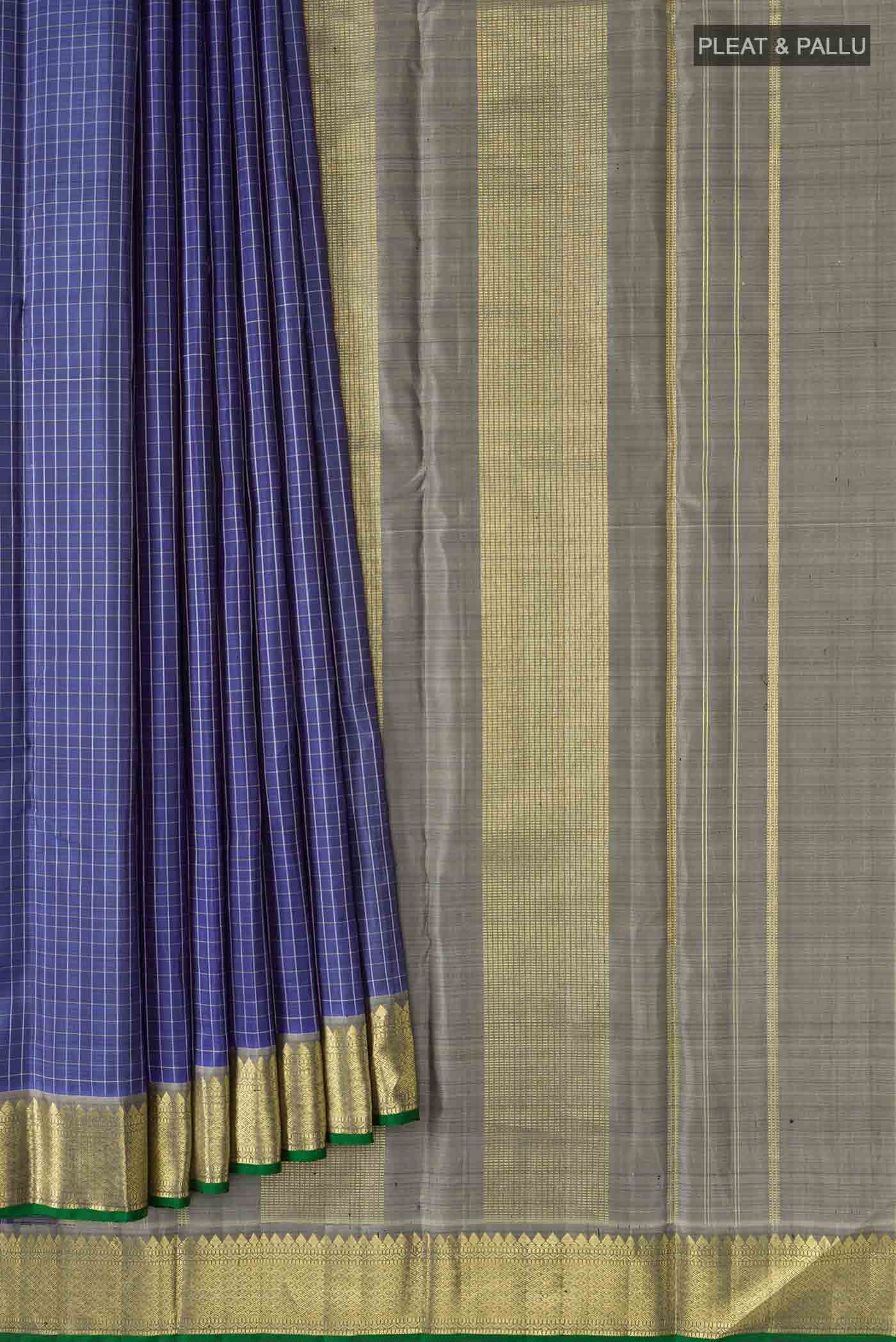 Blue Kanchipuram Silk Saree