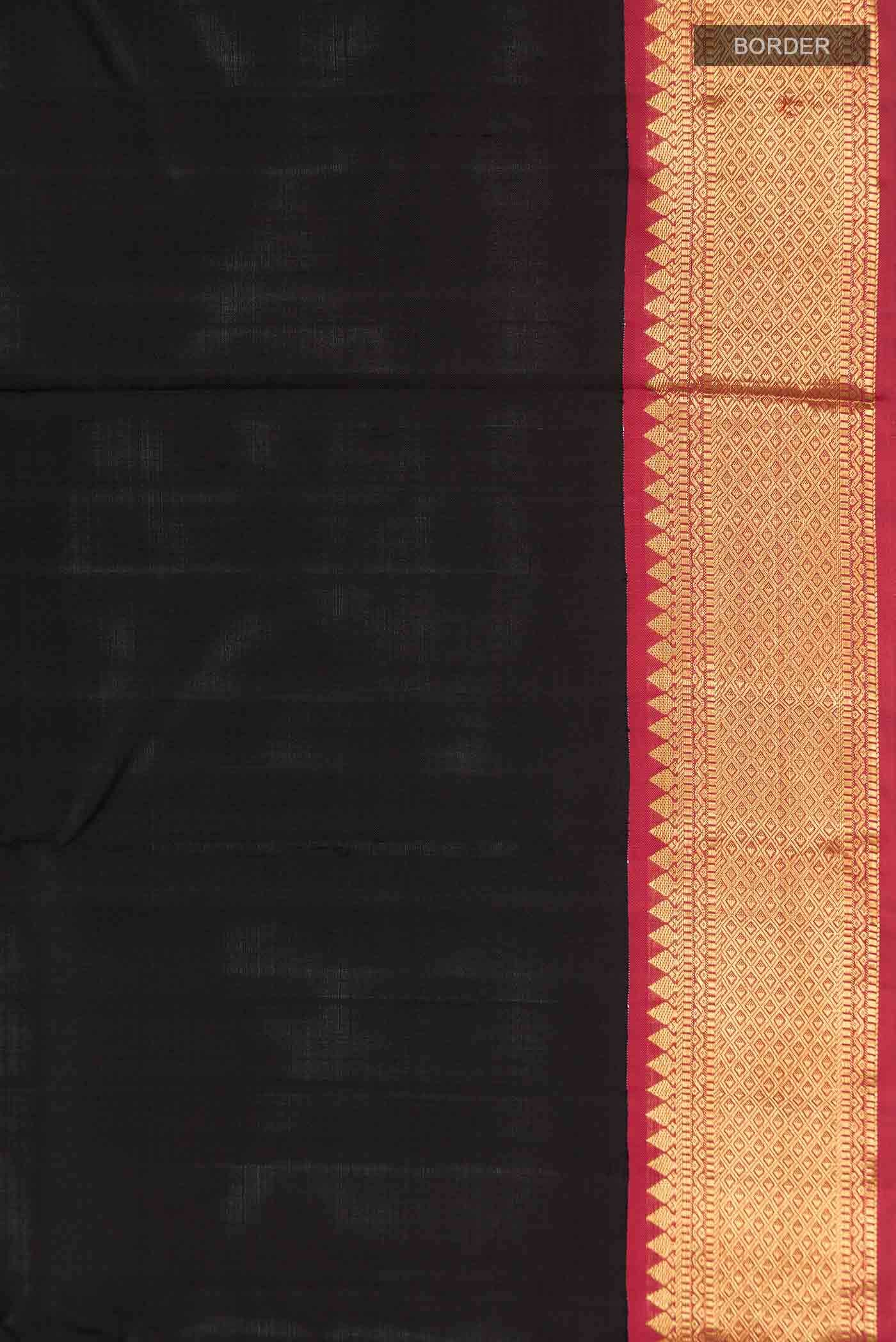 Black Kanchipuram Silk Saree