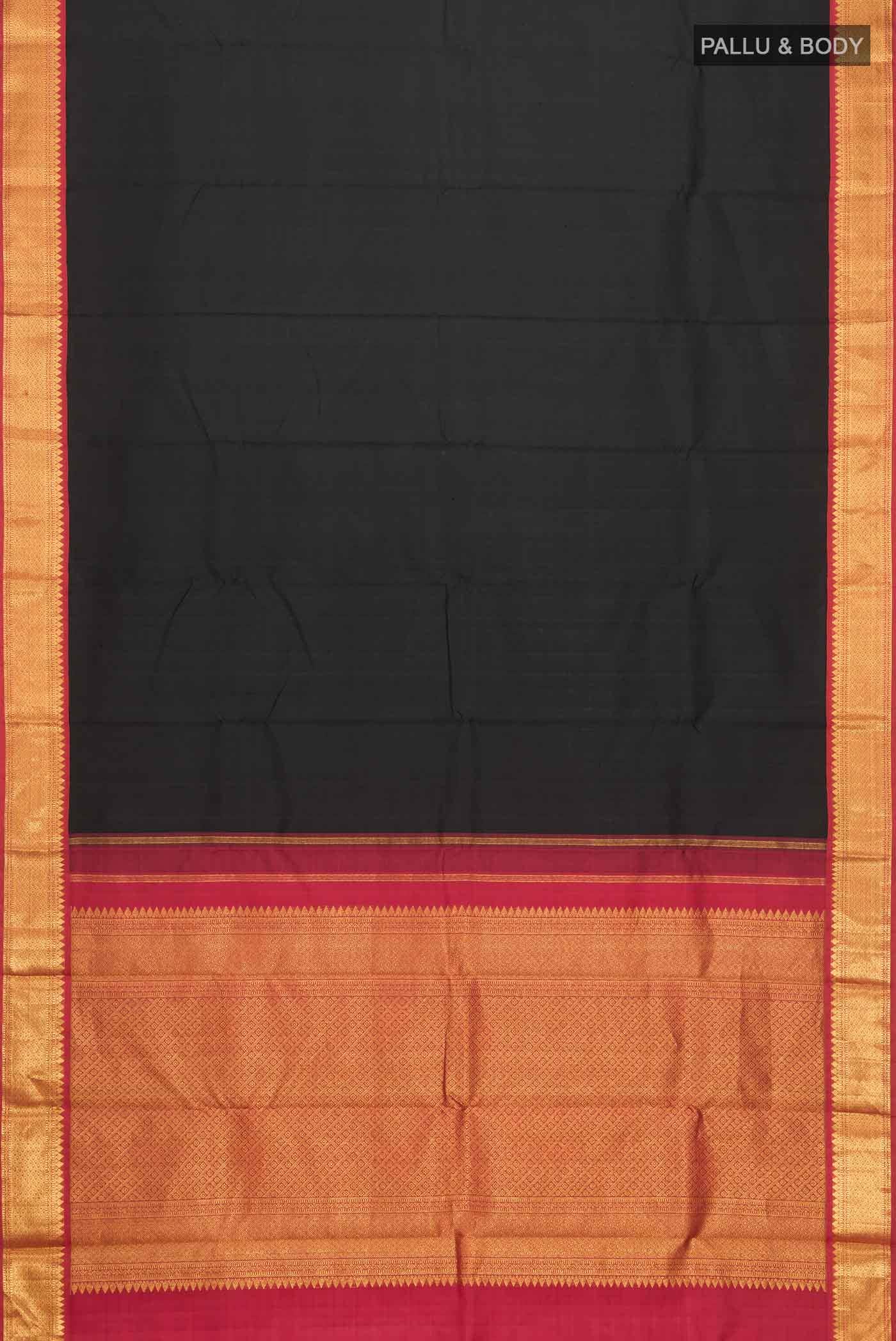 Black Kanchipuram Silk Saree