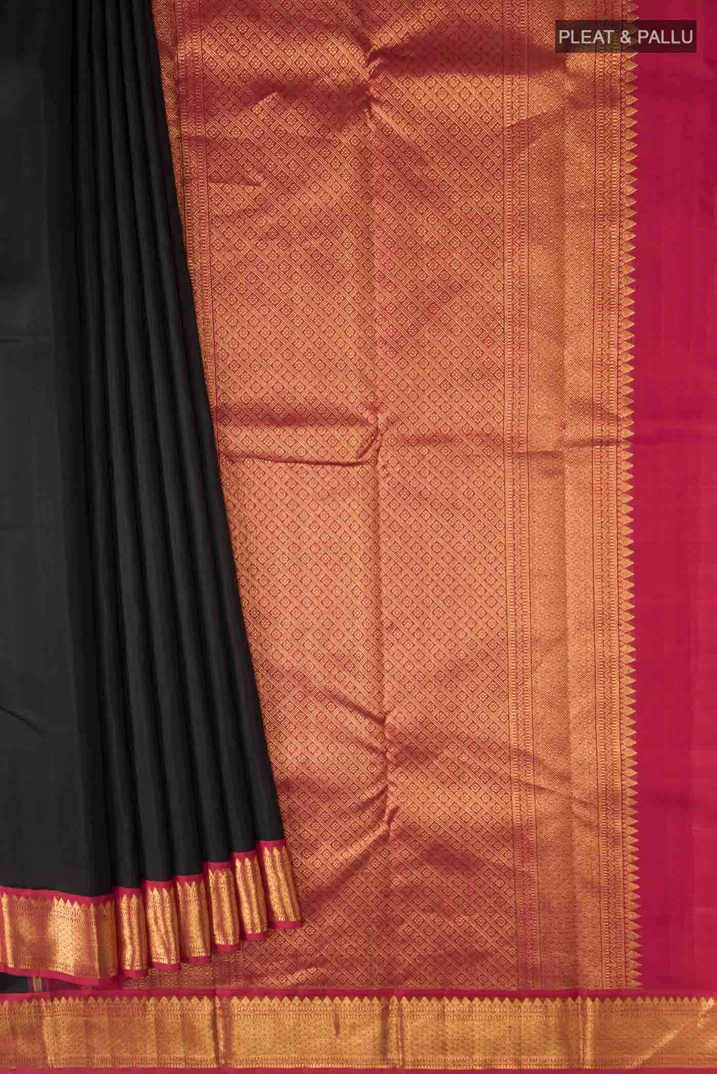 Black Kanchipuram Silk Saree