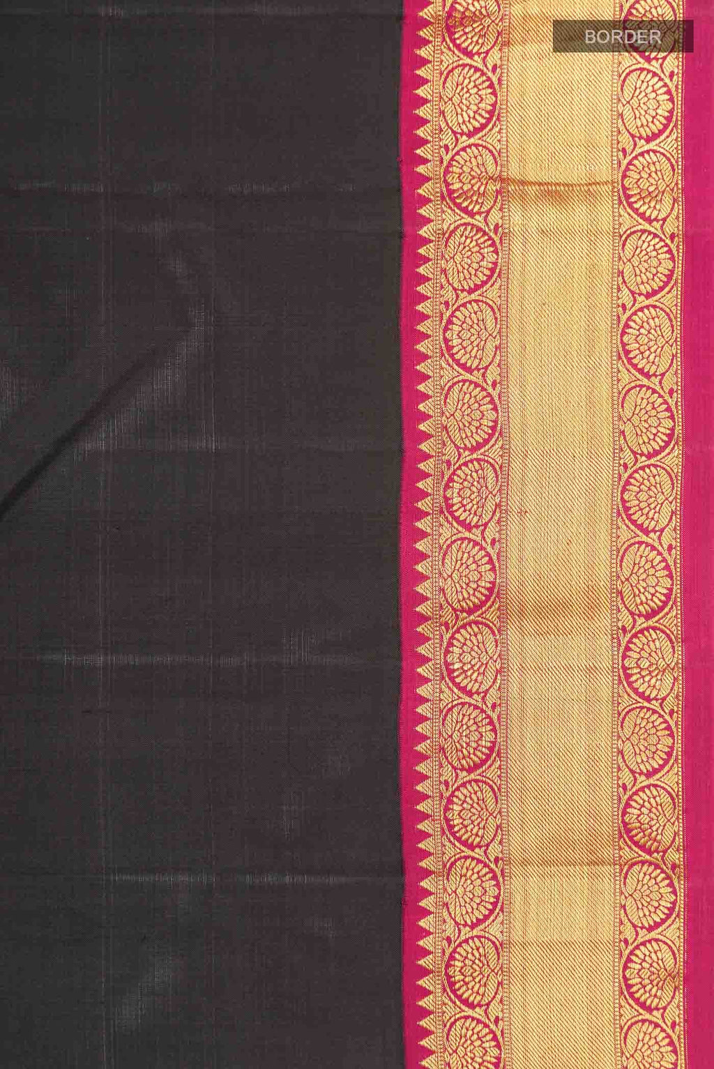 Black Dual Tone Kanchipuram Silk Saree