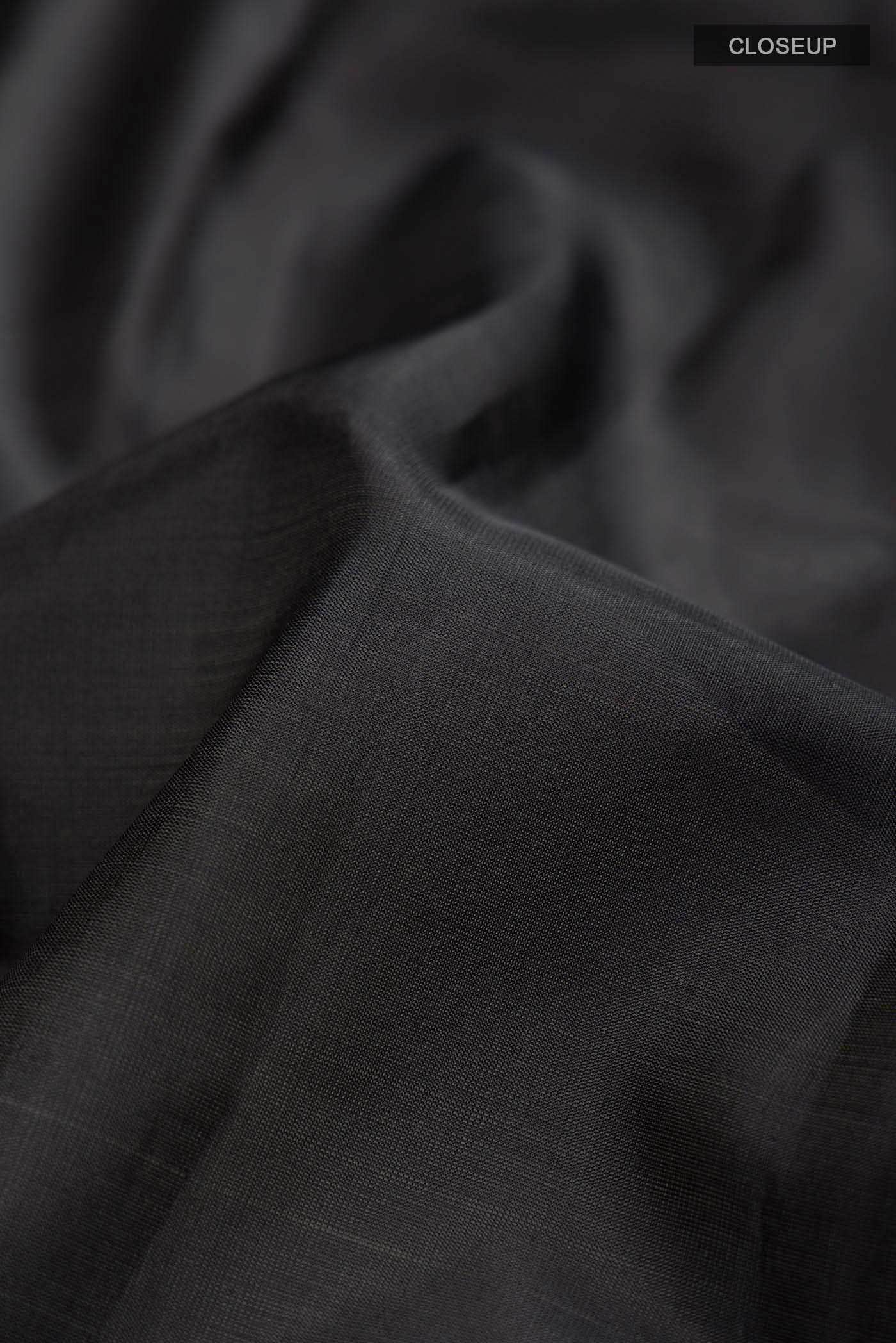 Black Dual Tone Kanchipuram Silk Saree