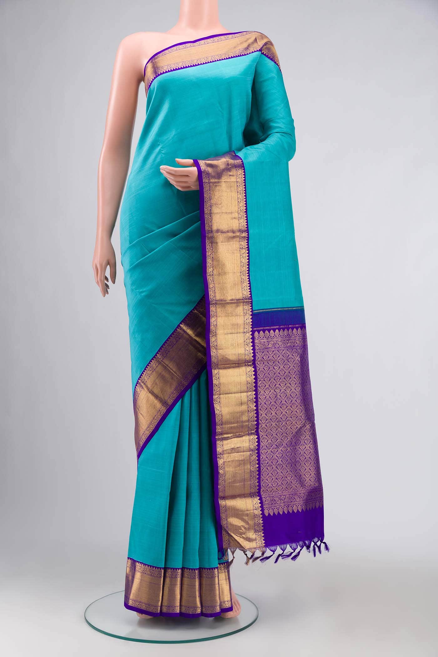 Blue Kanchipuram Silk Saree