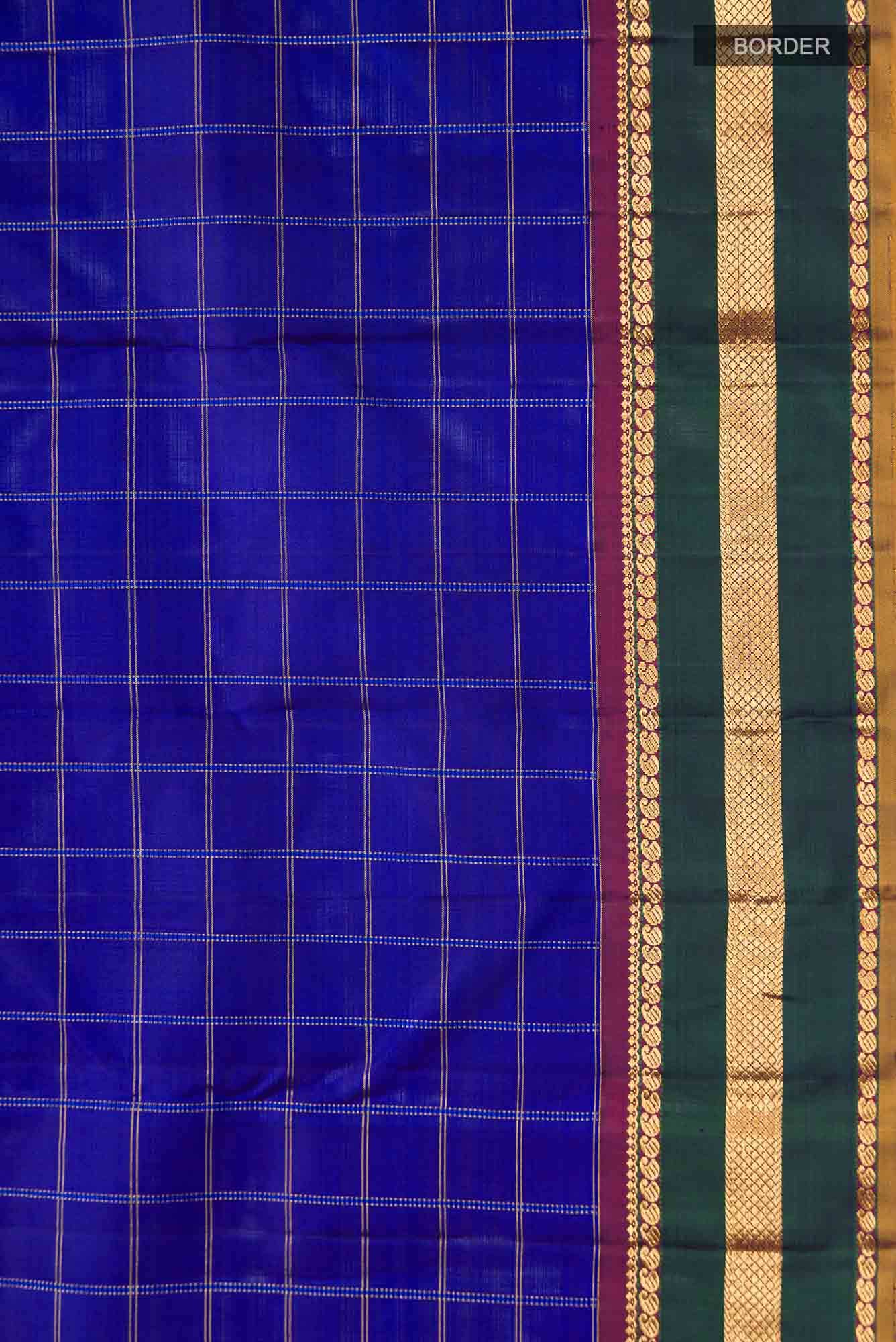 Blue Kanchipuram Silk Saree