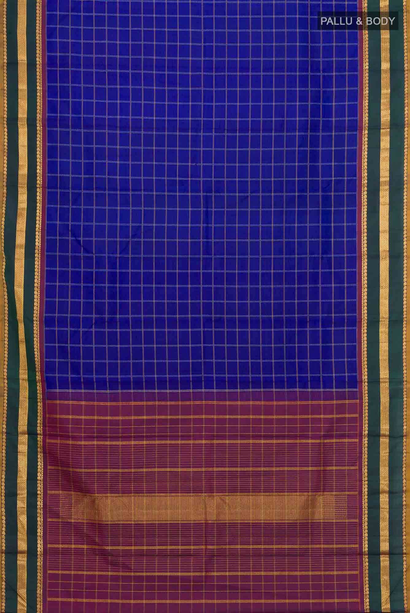 Blue Kanchipuram Silk Saree