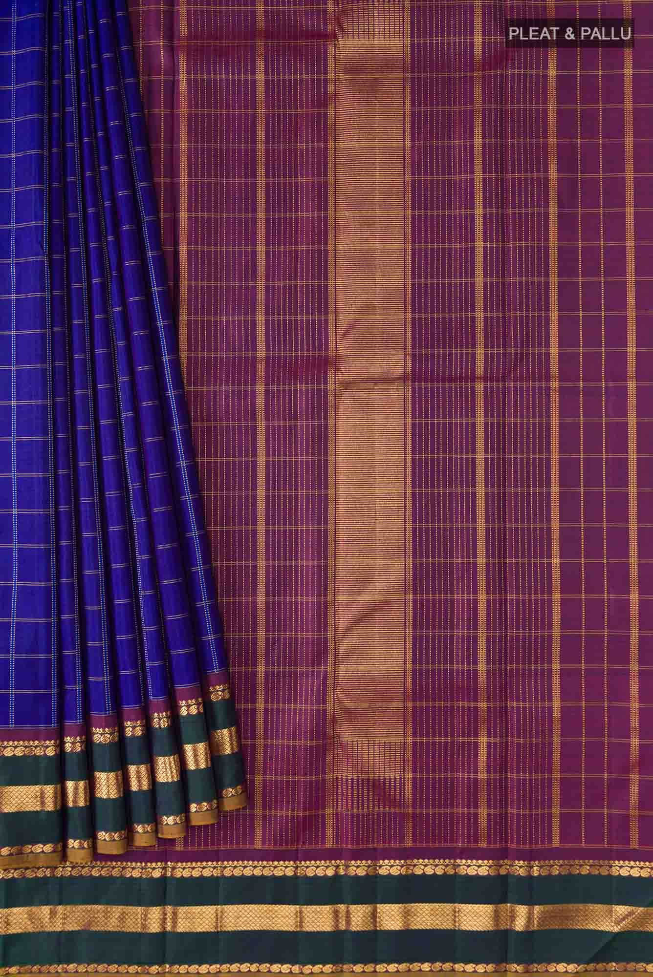 Blue Kanchipuram Silk Saree