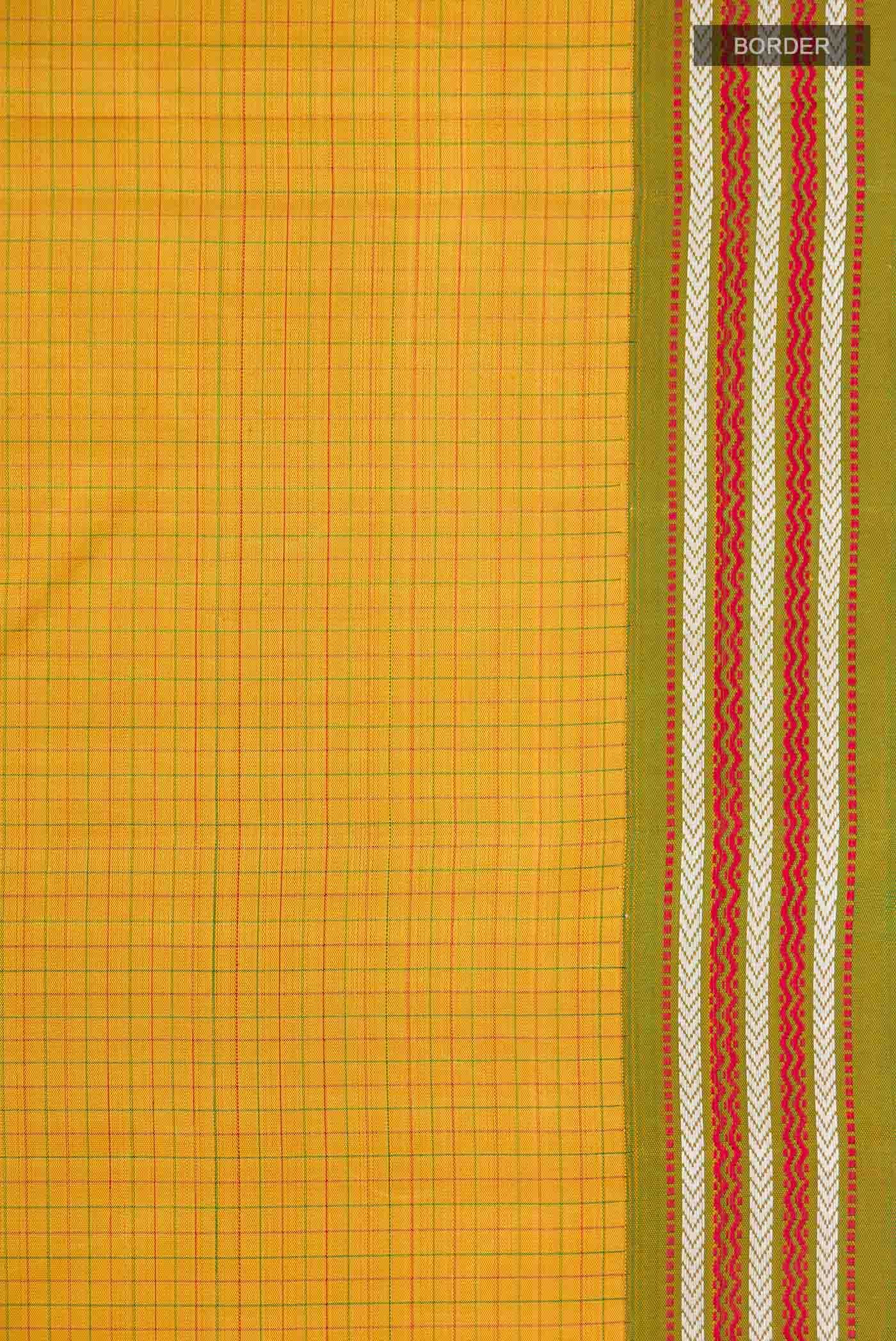 Yellow Kanchipuram Silk Saree