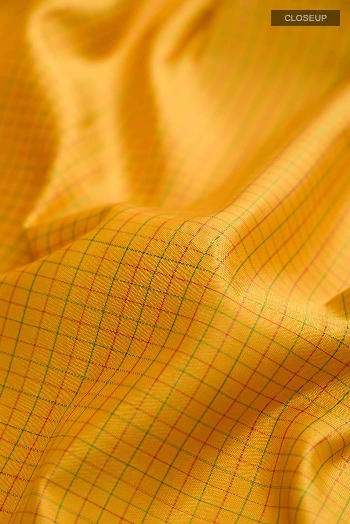 Yellow Kanchipuram Silk Saree