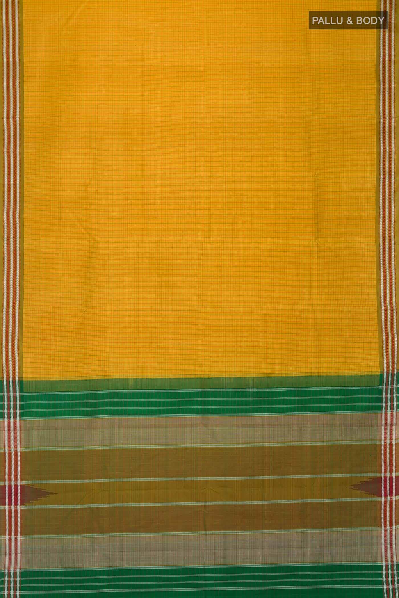 Yellow Kanchipuram Silk Saree