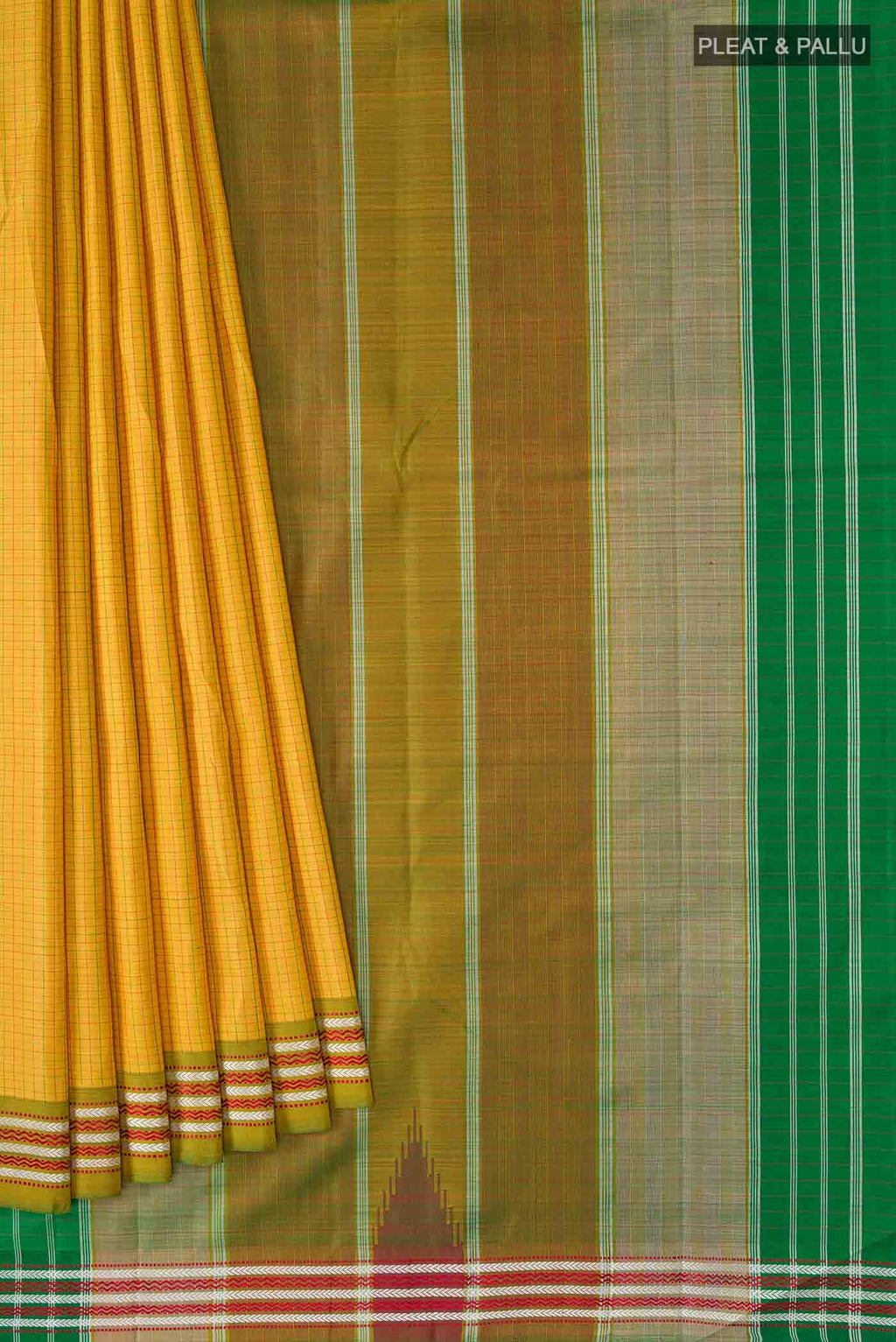 Yellow Kanchipuram Silk Saree
