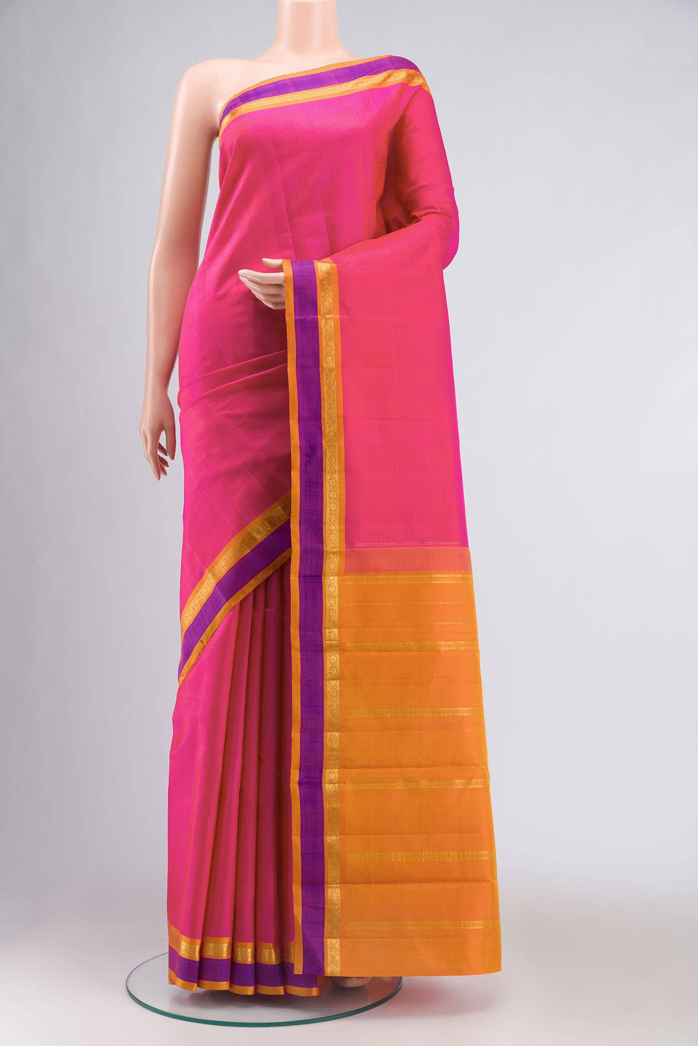 Pink Kanchipuram Silk Saree