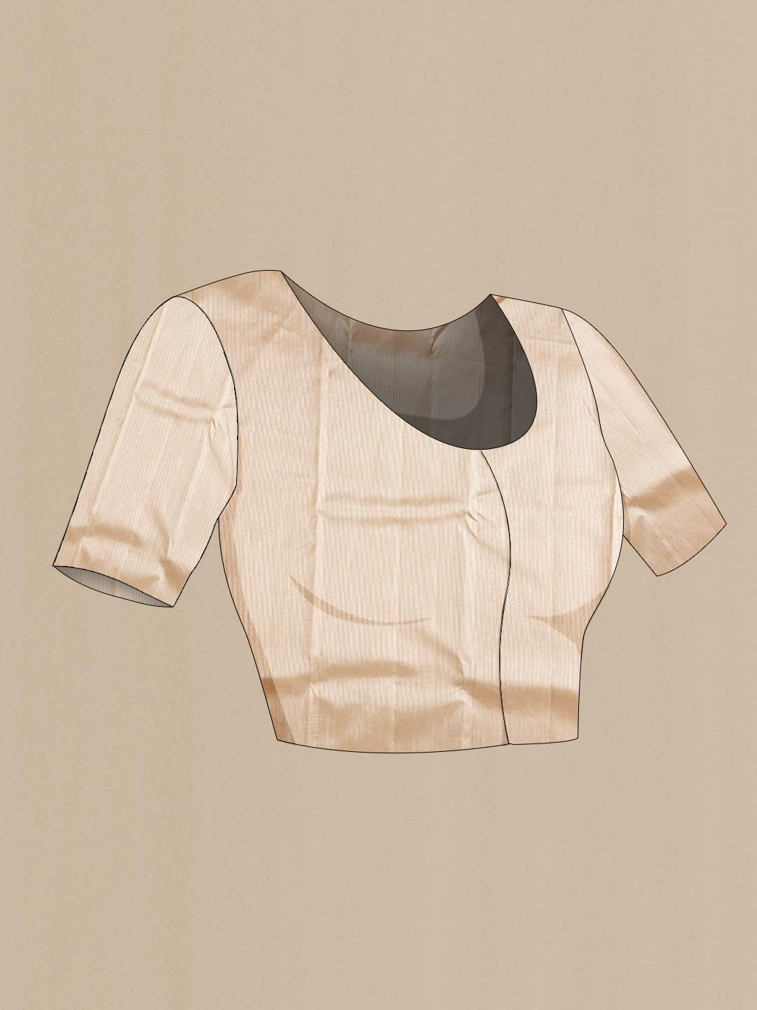 Peach with Green Dual Tone Kanchipuram Silk Saree