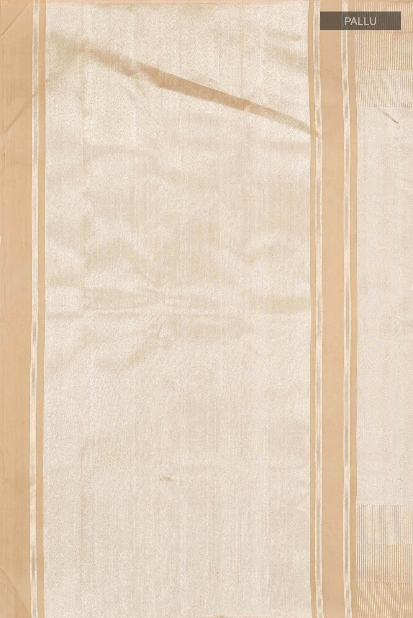 Peach with Green Dual Tone Kanchipuram Silk Saree