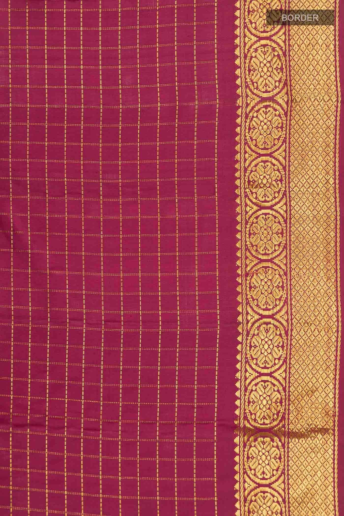 Maroon Kanchipuram Silk Saree