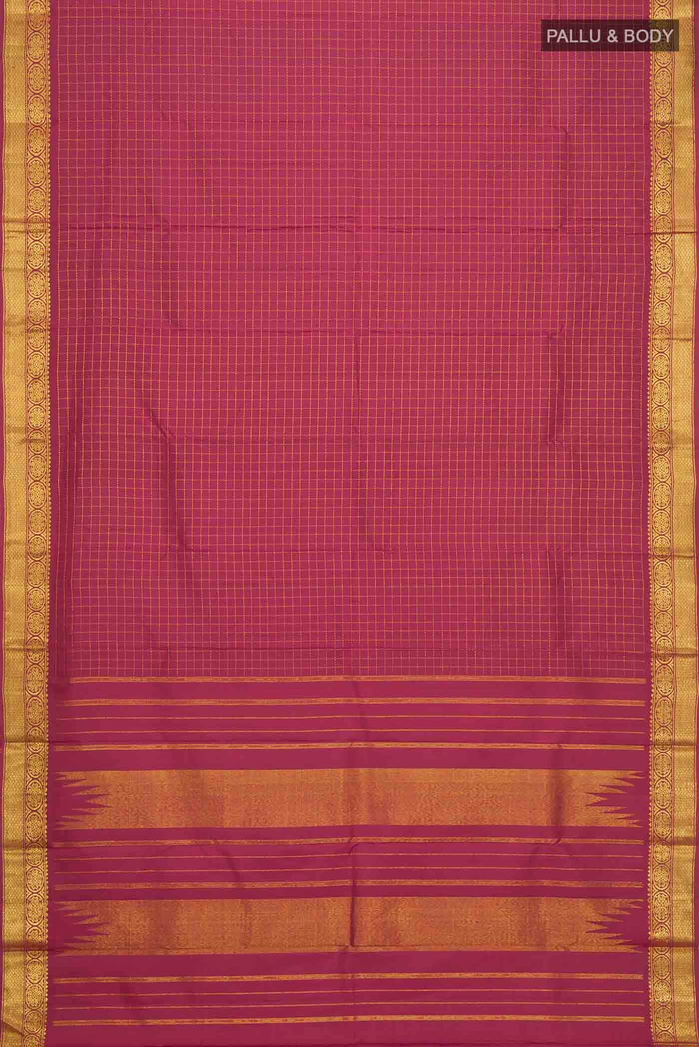 Maroon Kanchipuram Silk Saree