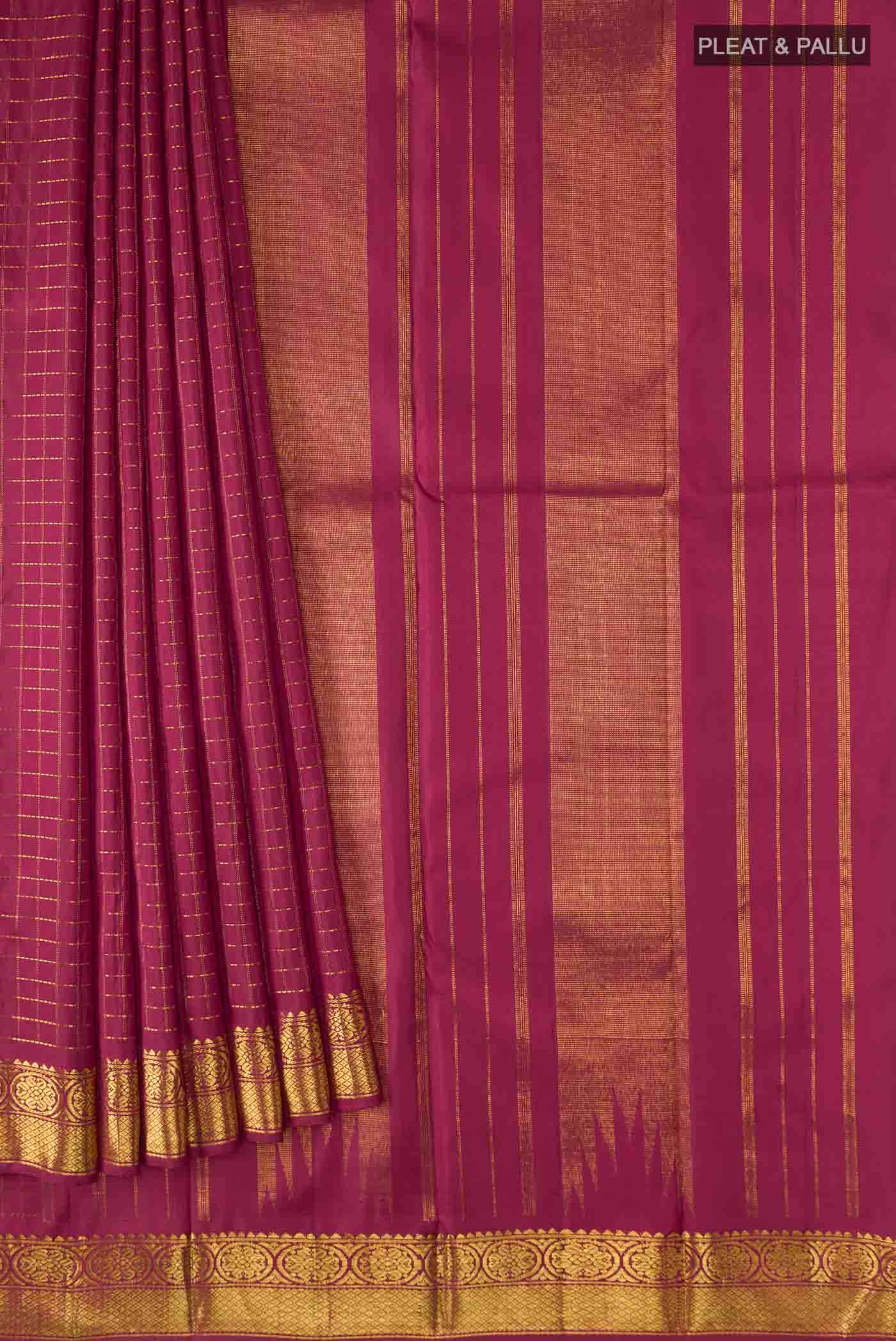 Maroon Kanchipuram Silk Saree