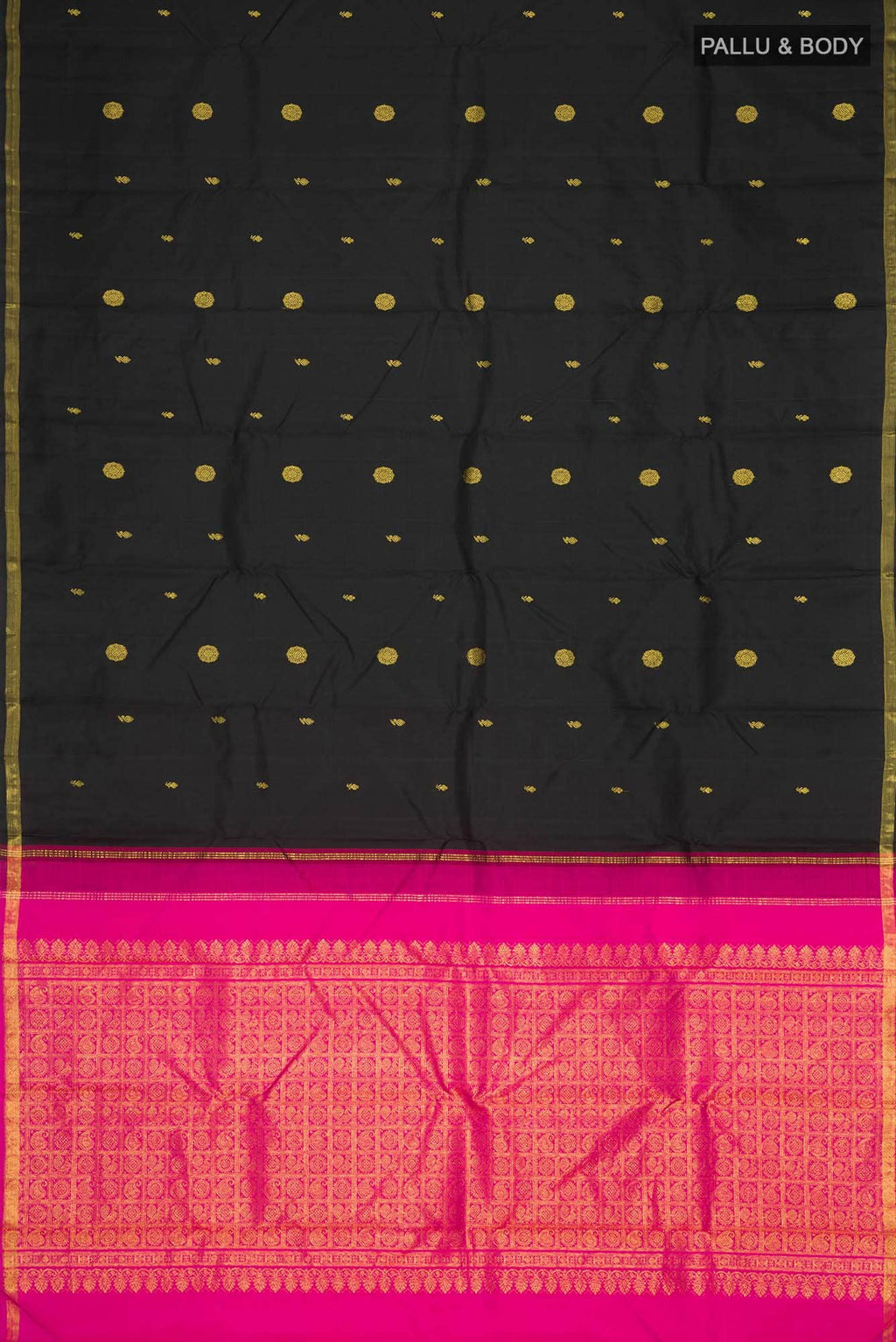 Black Kanchipuram Silk Saree