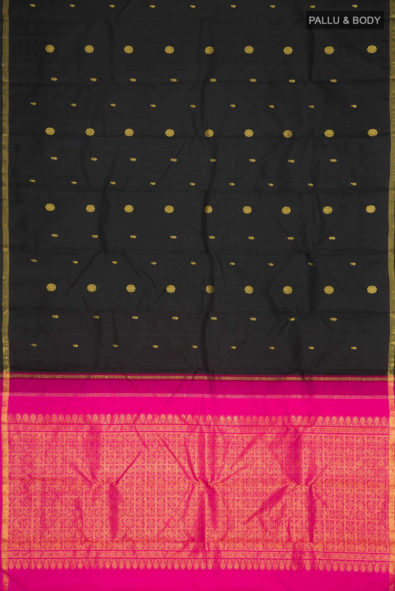 Black Kanchipuram Silk Saree