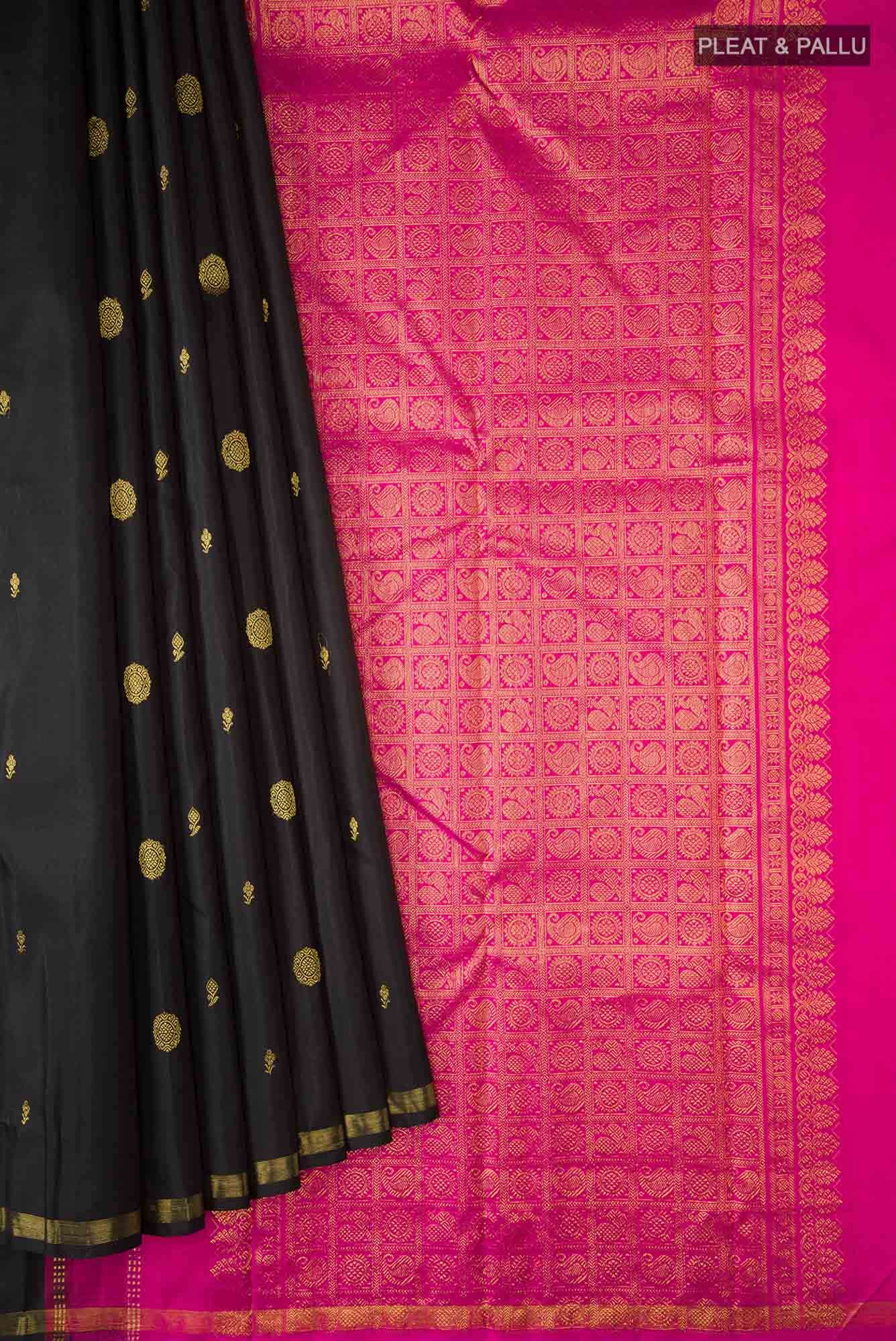 Black Kanchipuram Silk Saree