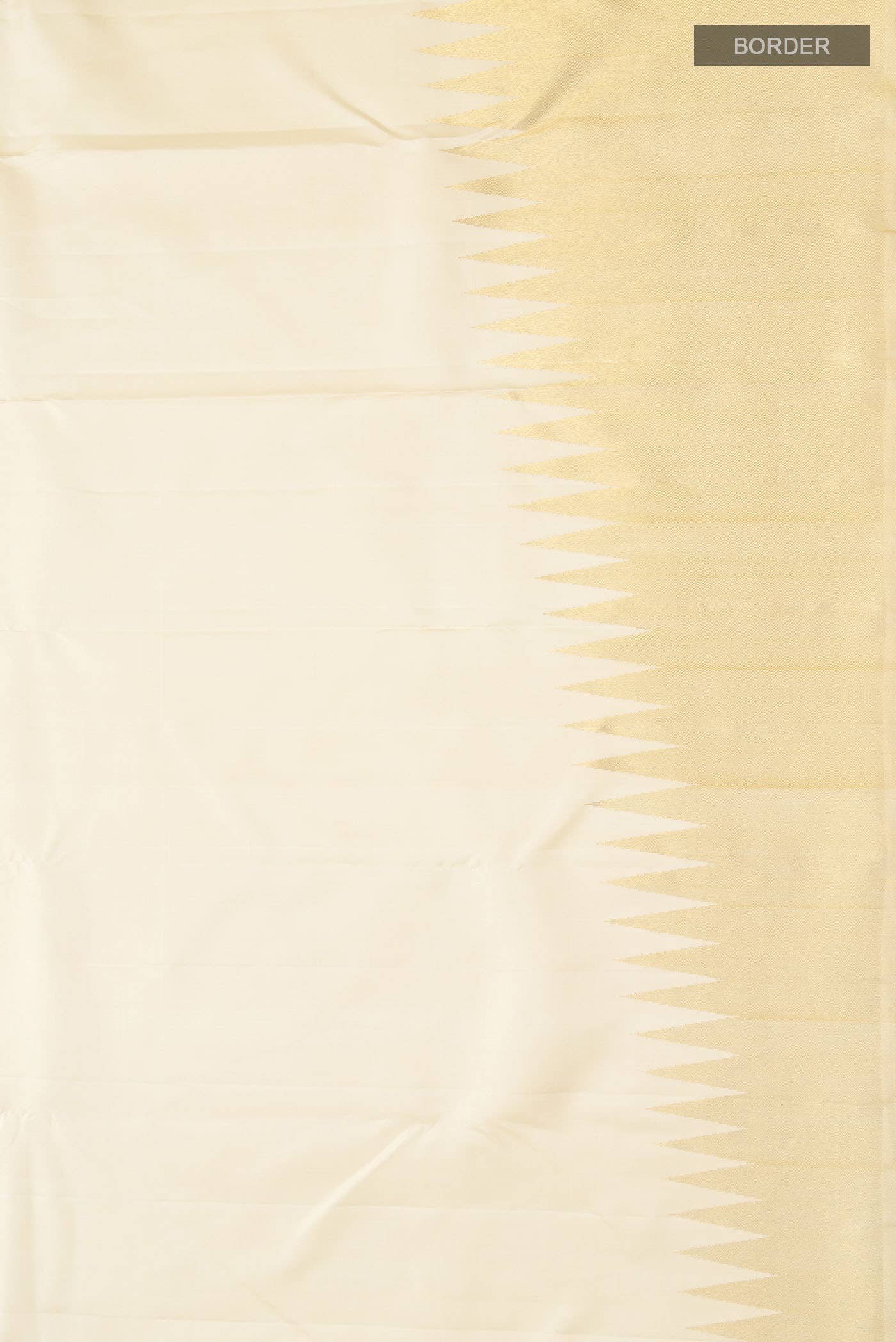 Cream Kanchipuram Silk Saree