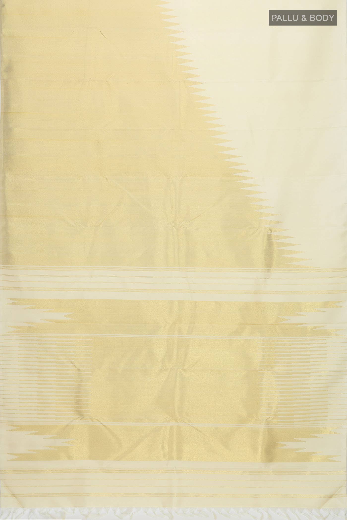 Cream Kanchipuram Silk Saree