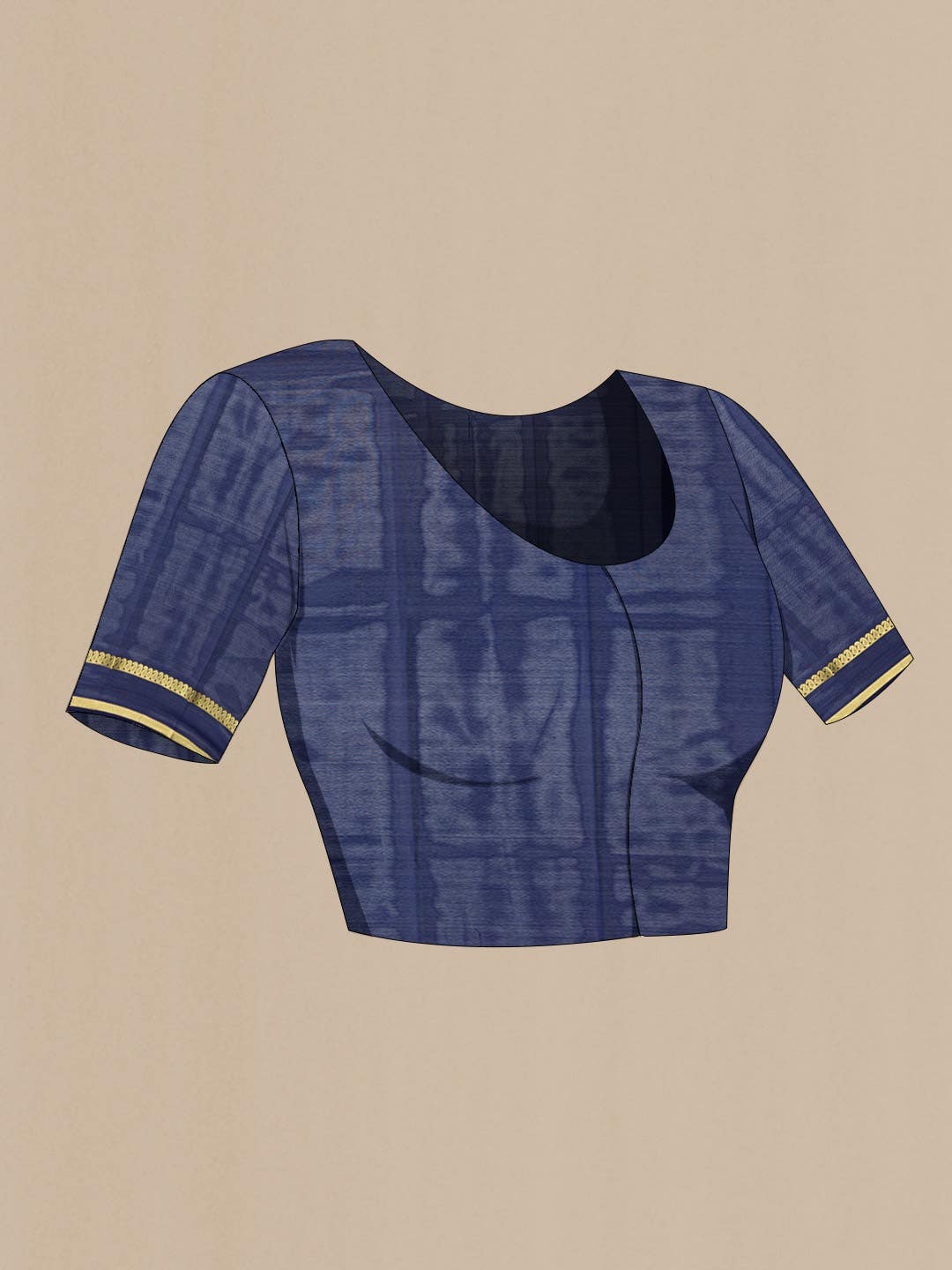 Peach Mysore Crepe Saree