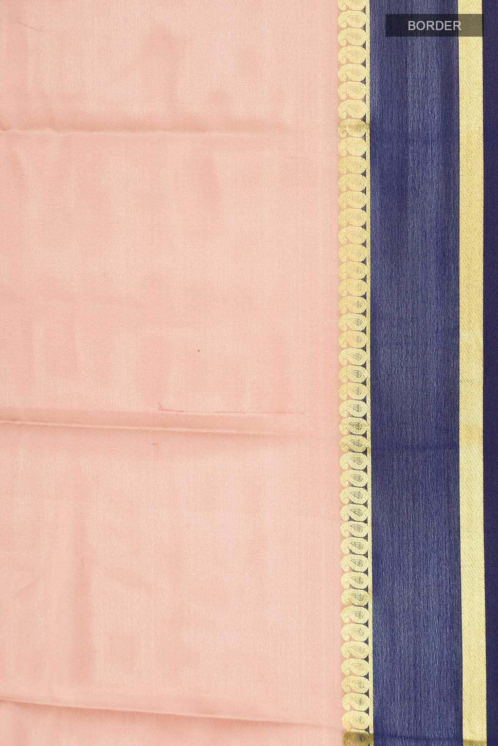 Peach Mysore Crepe Saree