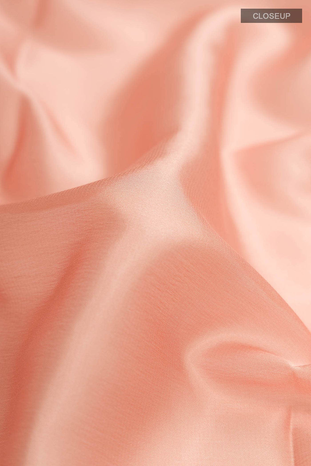 Peach Mysore Crepe Saree