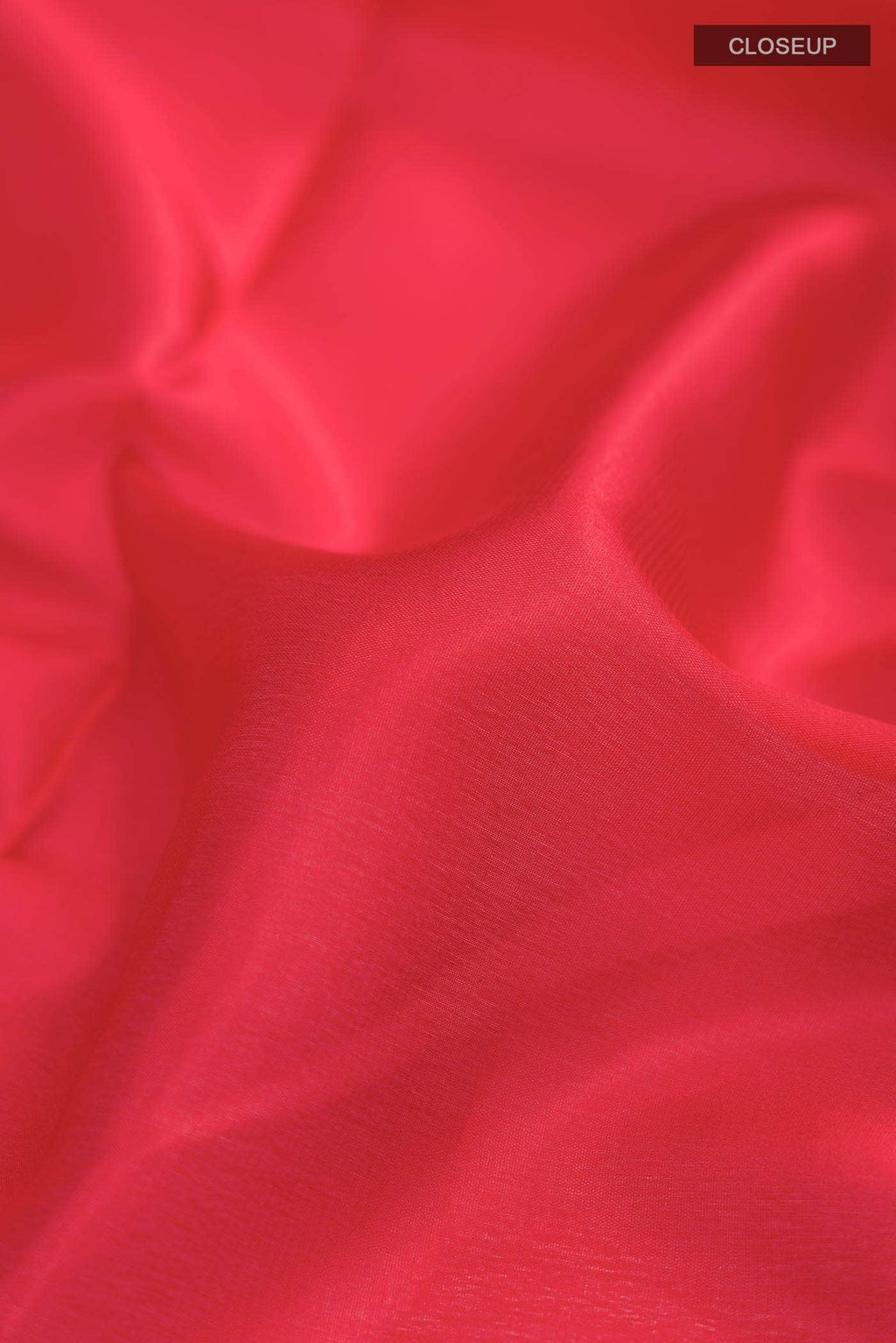 Red Mysore Crepe Saree