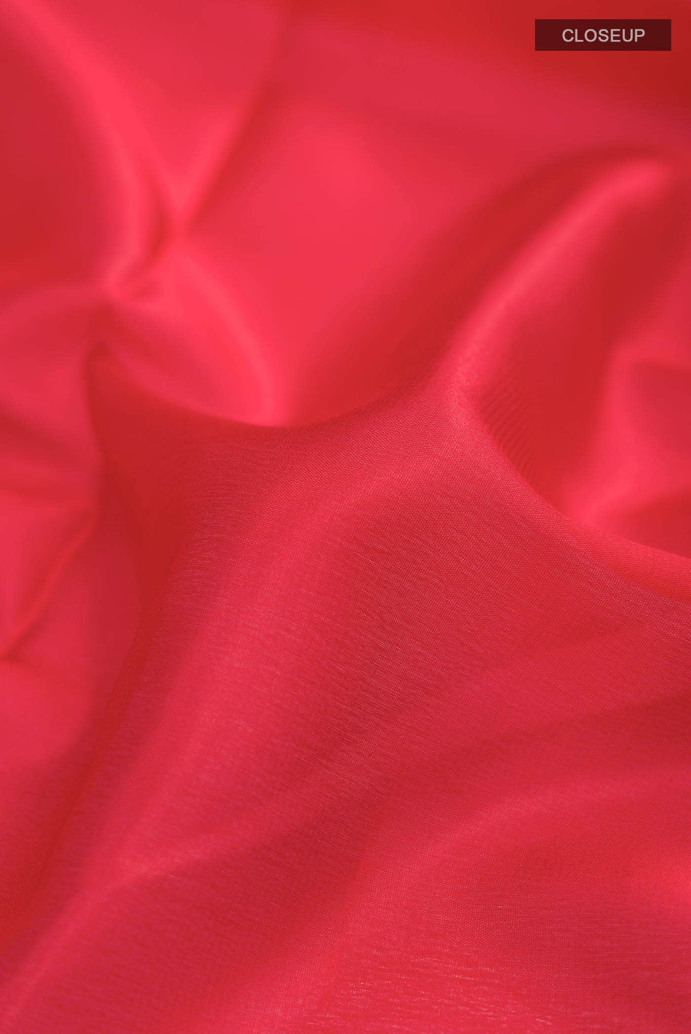 Red Mysore Crepe Saree