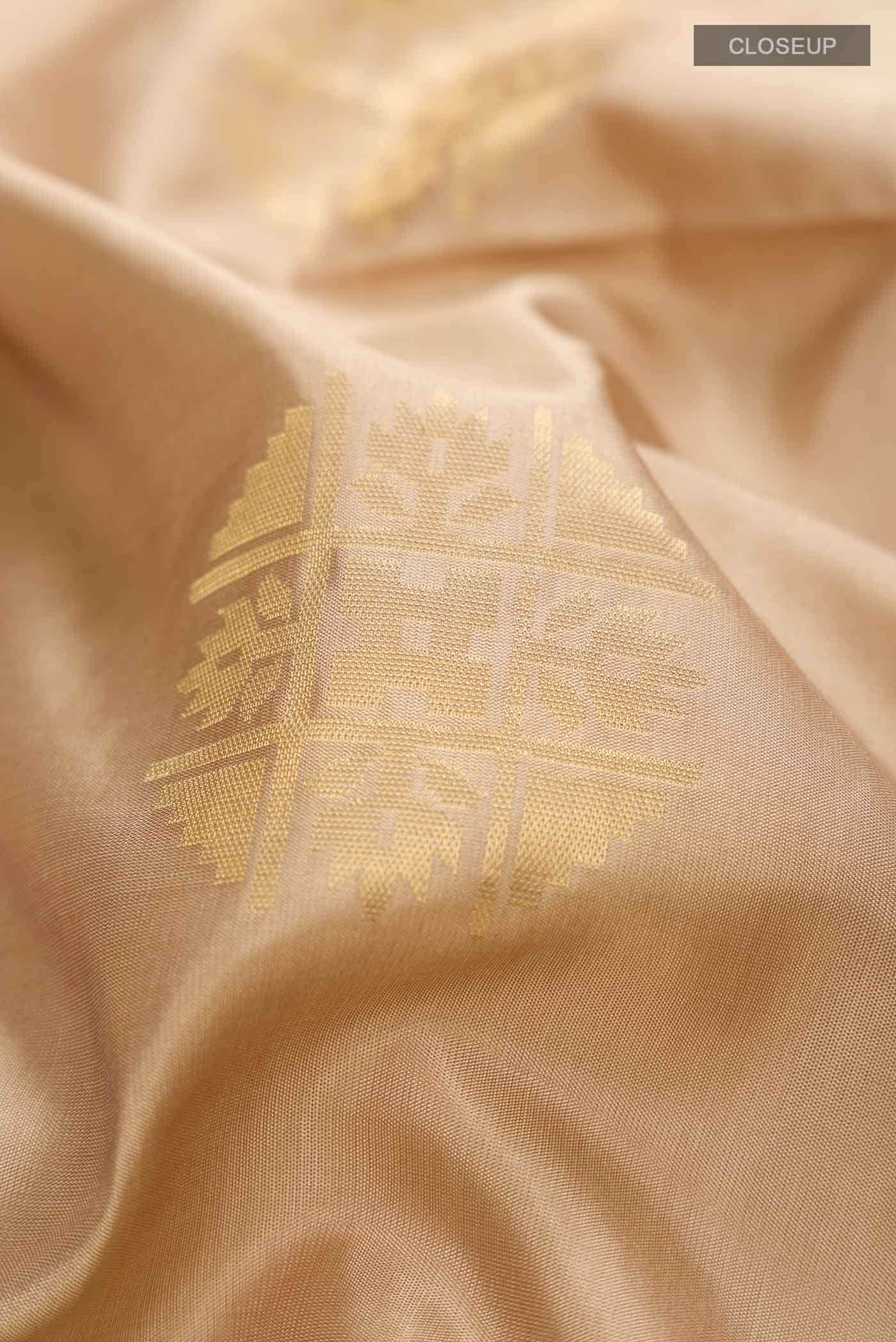 Beige Soft Silk Saree
