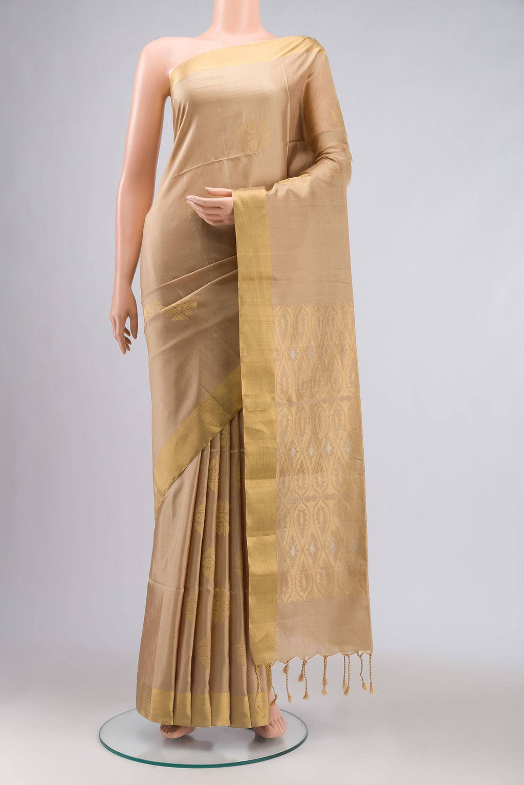 Beige Soft Silk Saree