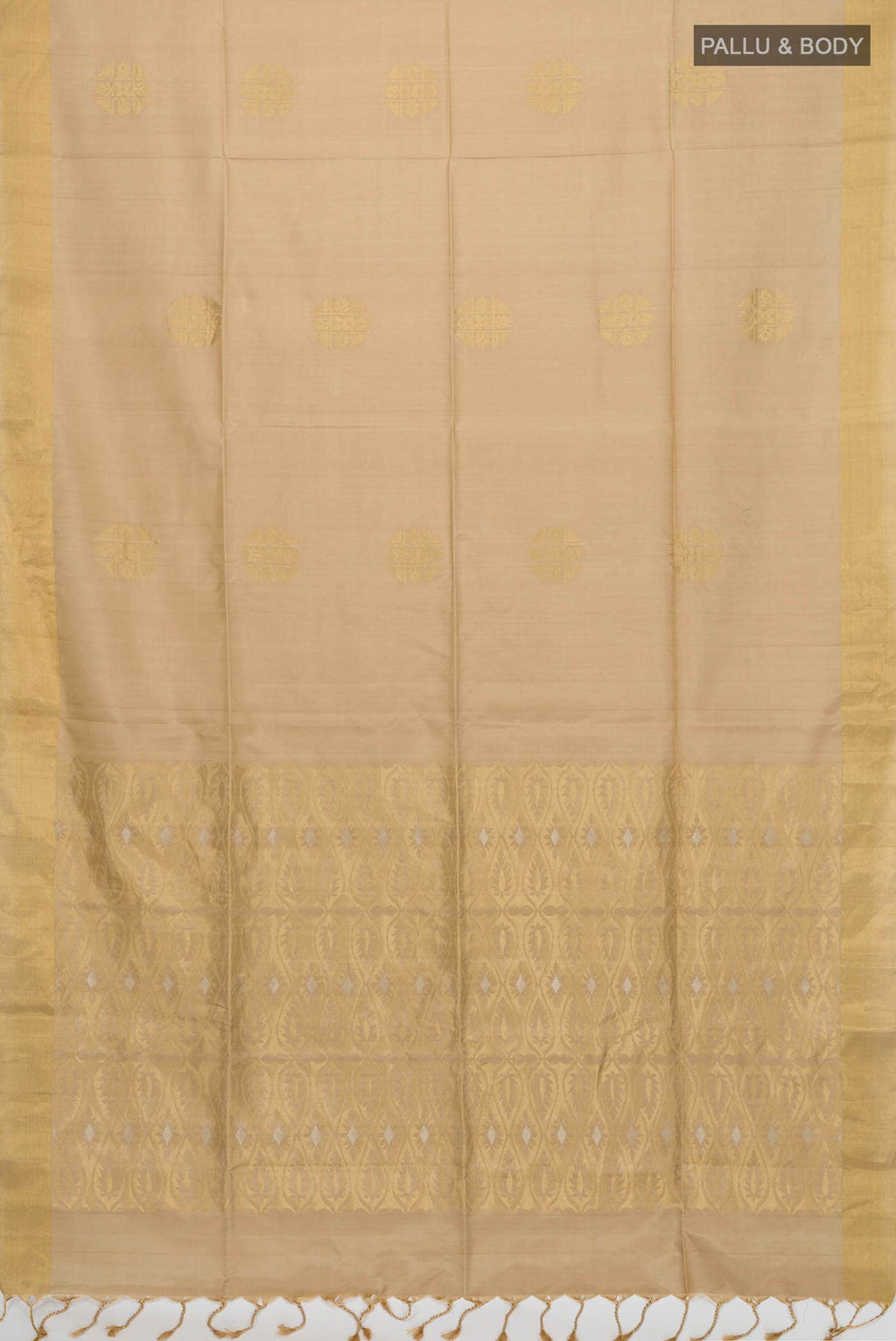 Beige Soft Silk Saree