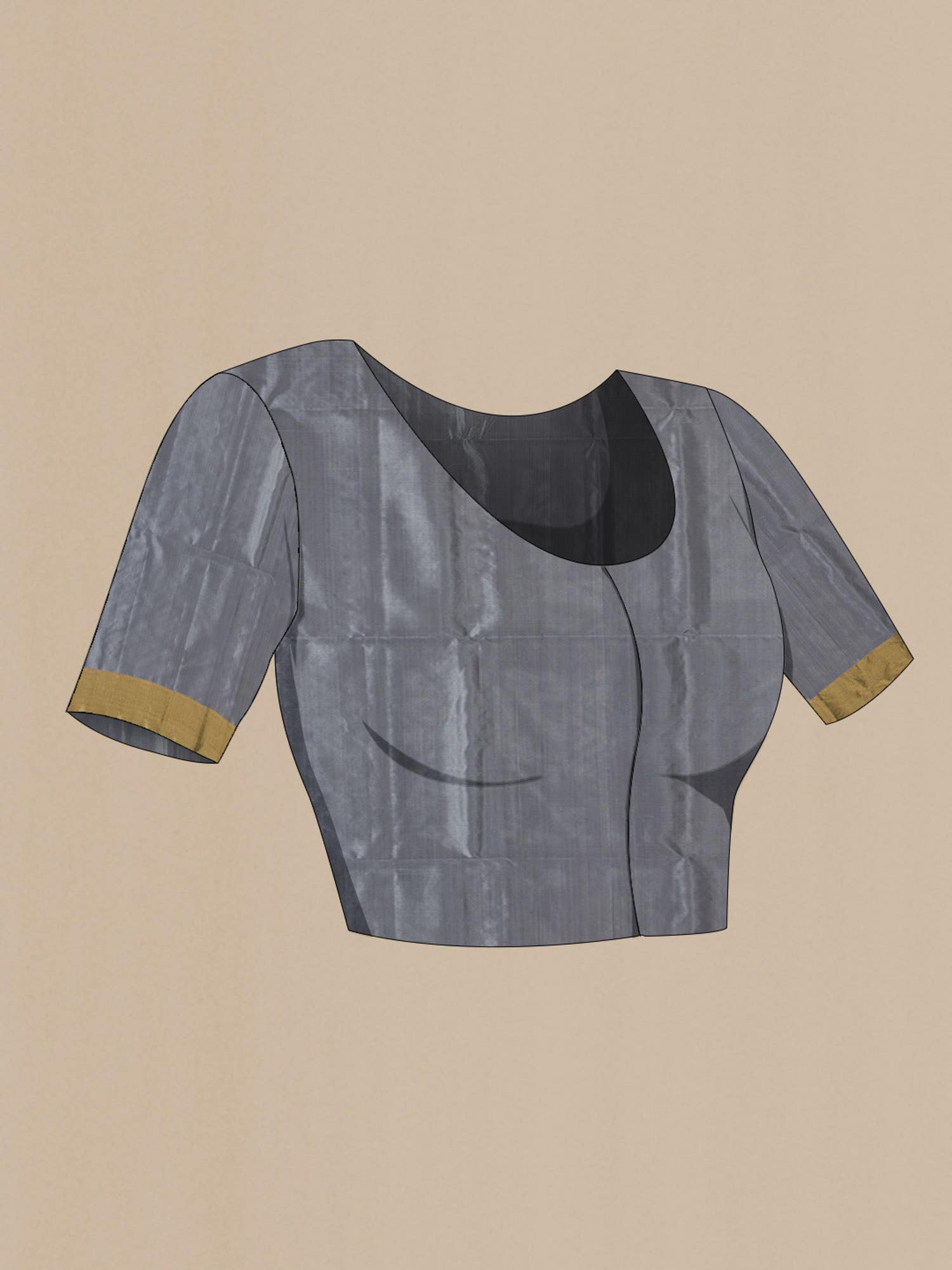 Grey Soft Silk Saree