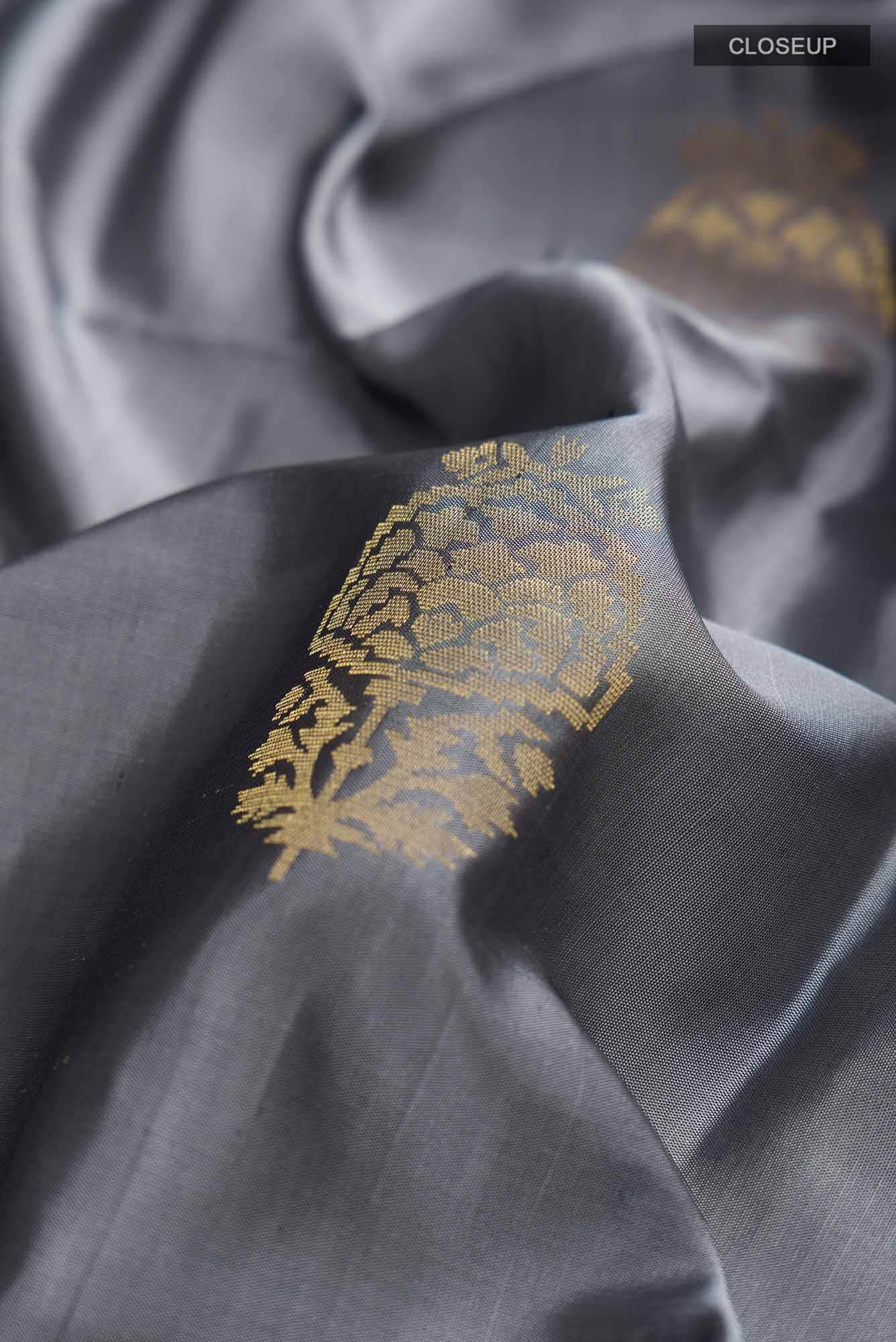 Grey Soft Silk Saree