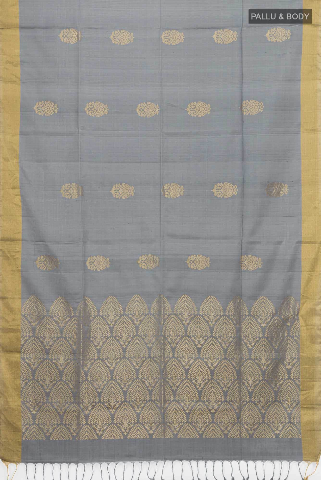 Grey Soft Silk Saree