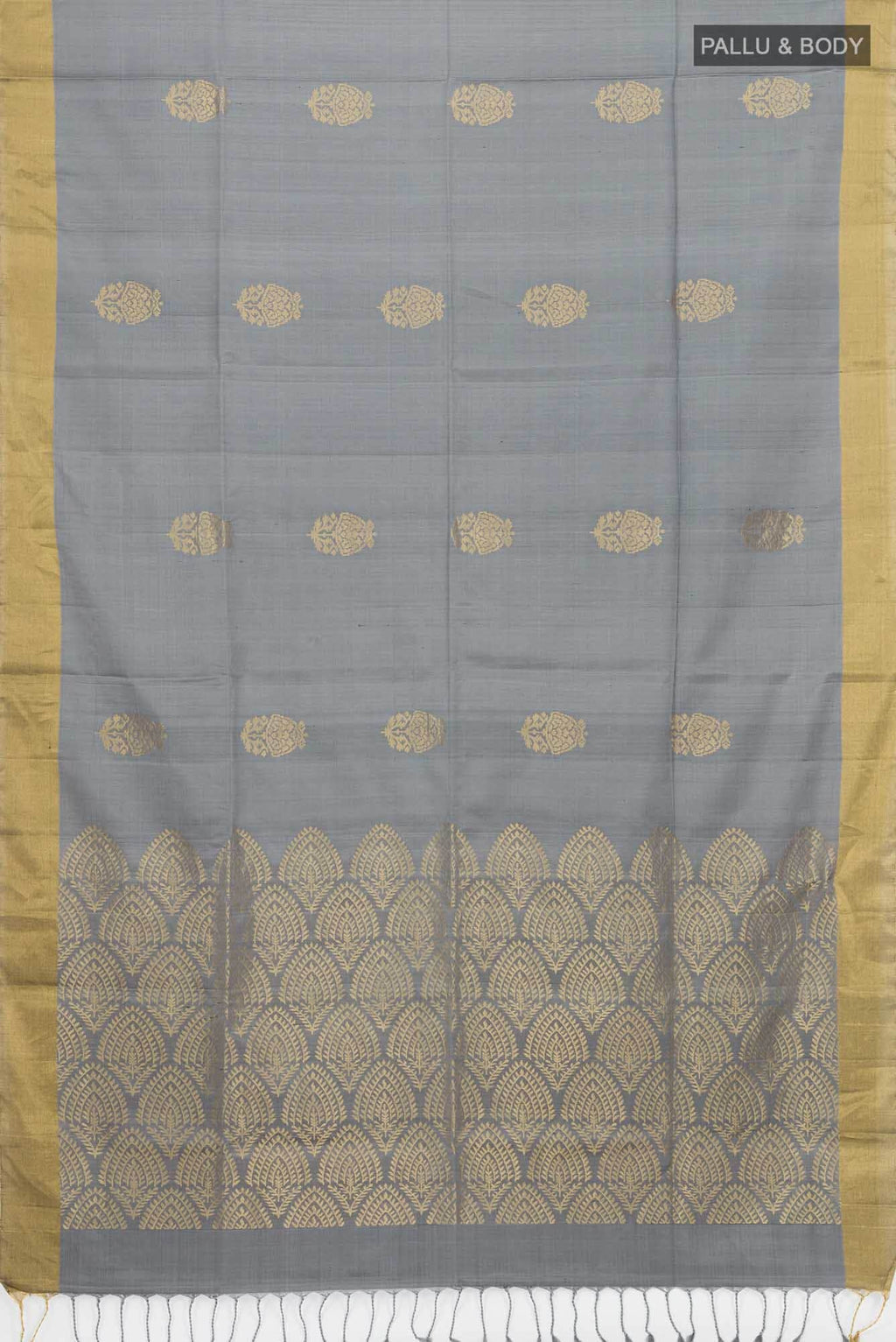 Grey Soft Silk Saree