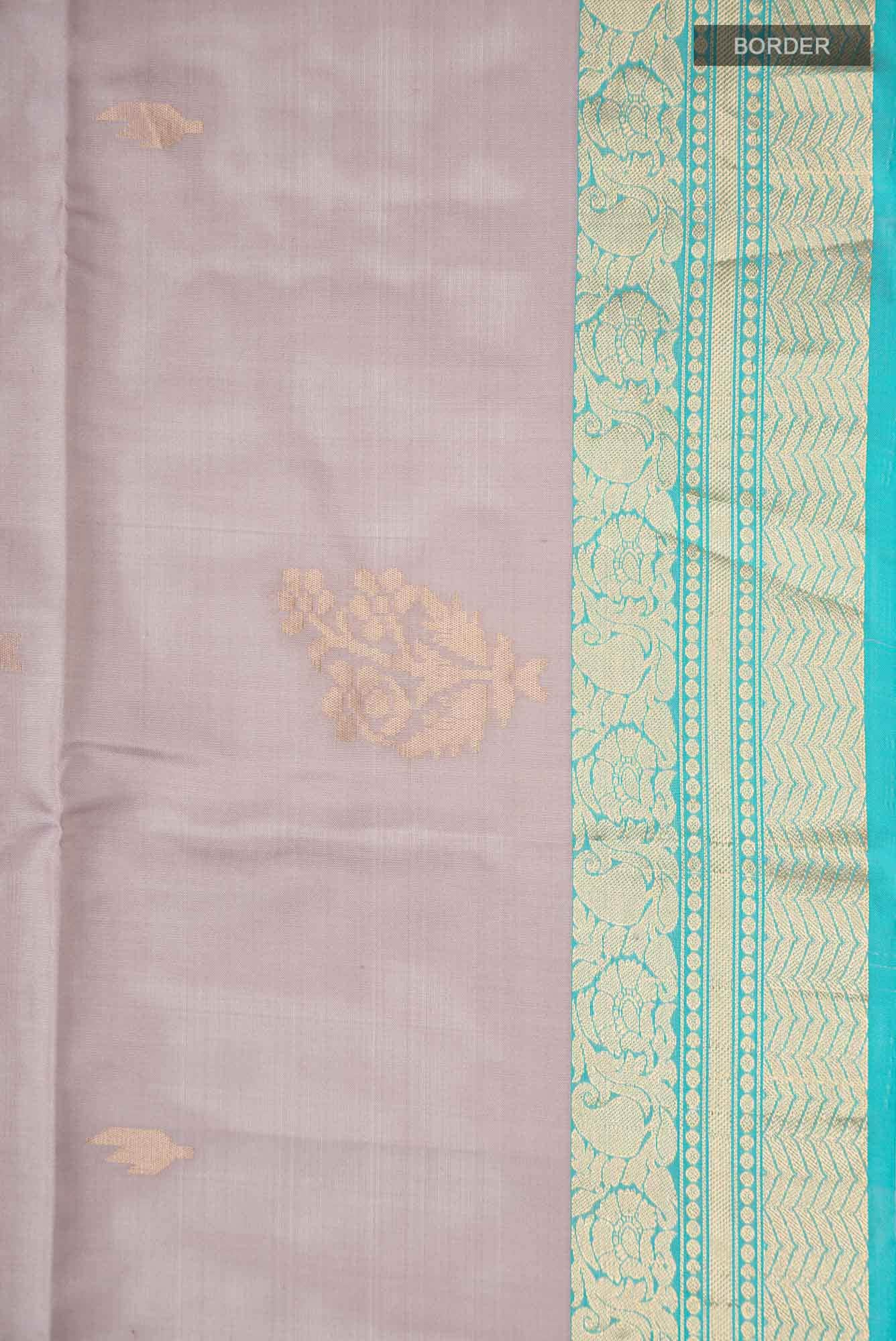 Grey Soft Silk Saree