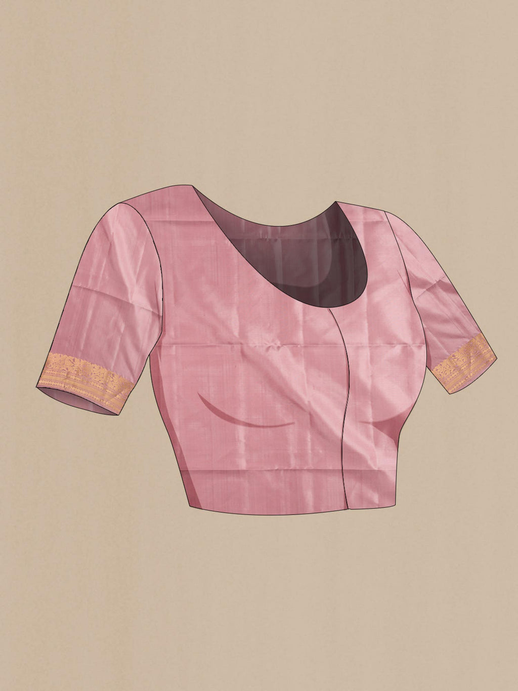 Rose Gold Soft Silk Saree