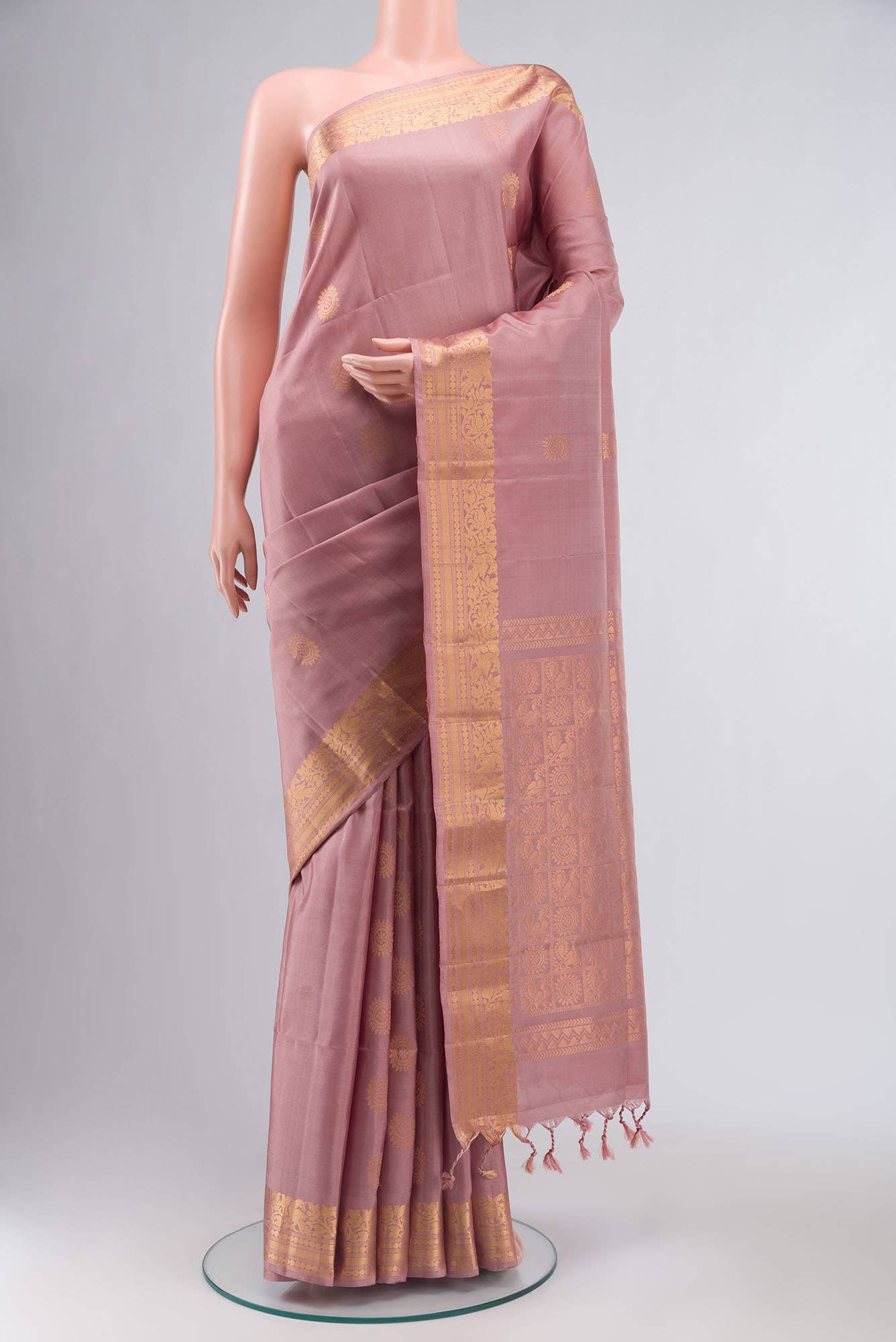 Rose Gold Soft Silk Saree