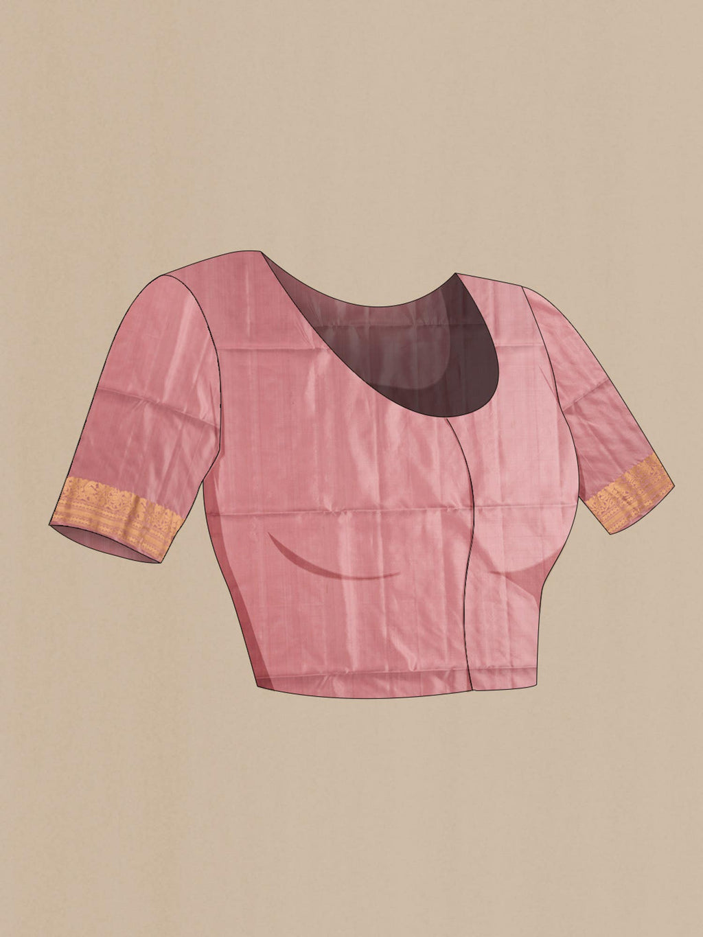 Rose Gold Soft Silk Saree