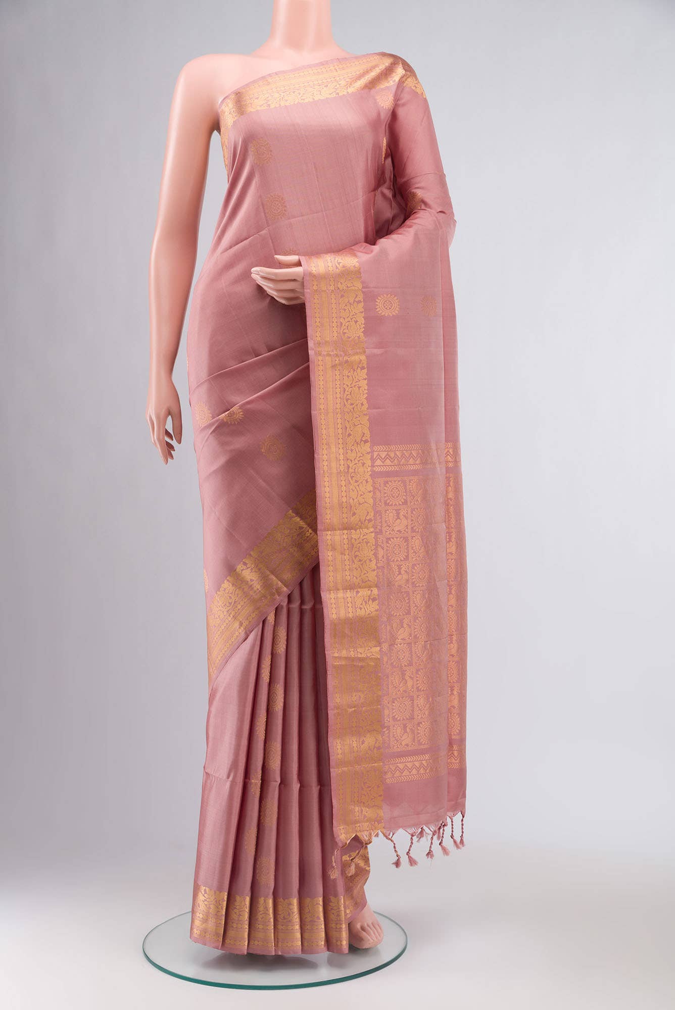 Rose Gold Soft Silk Saree