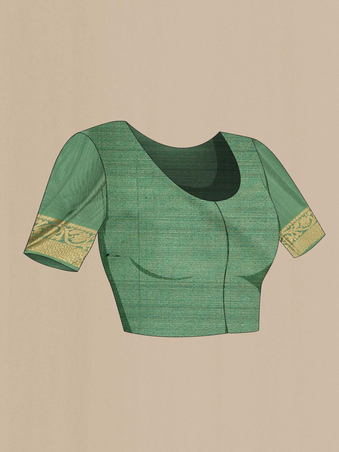 Sage Green Soft Silk Saree