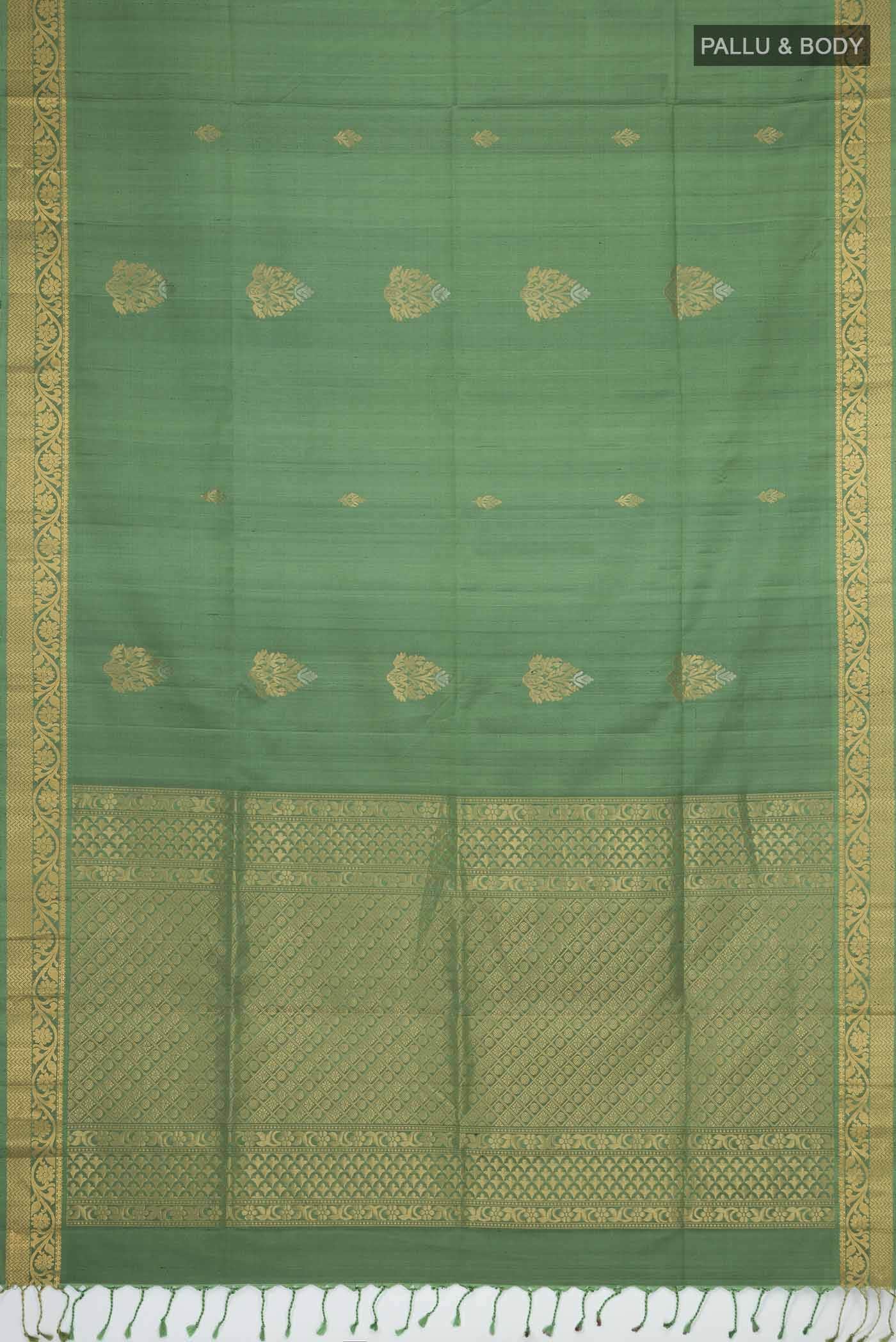 Sage Green Soft Silk Saree