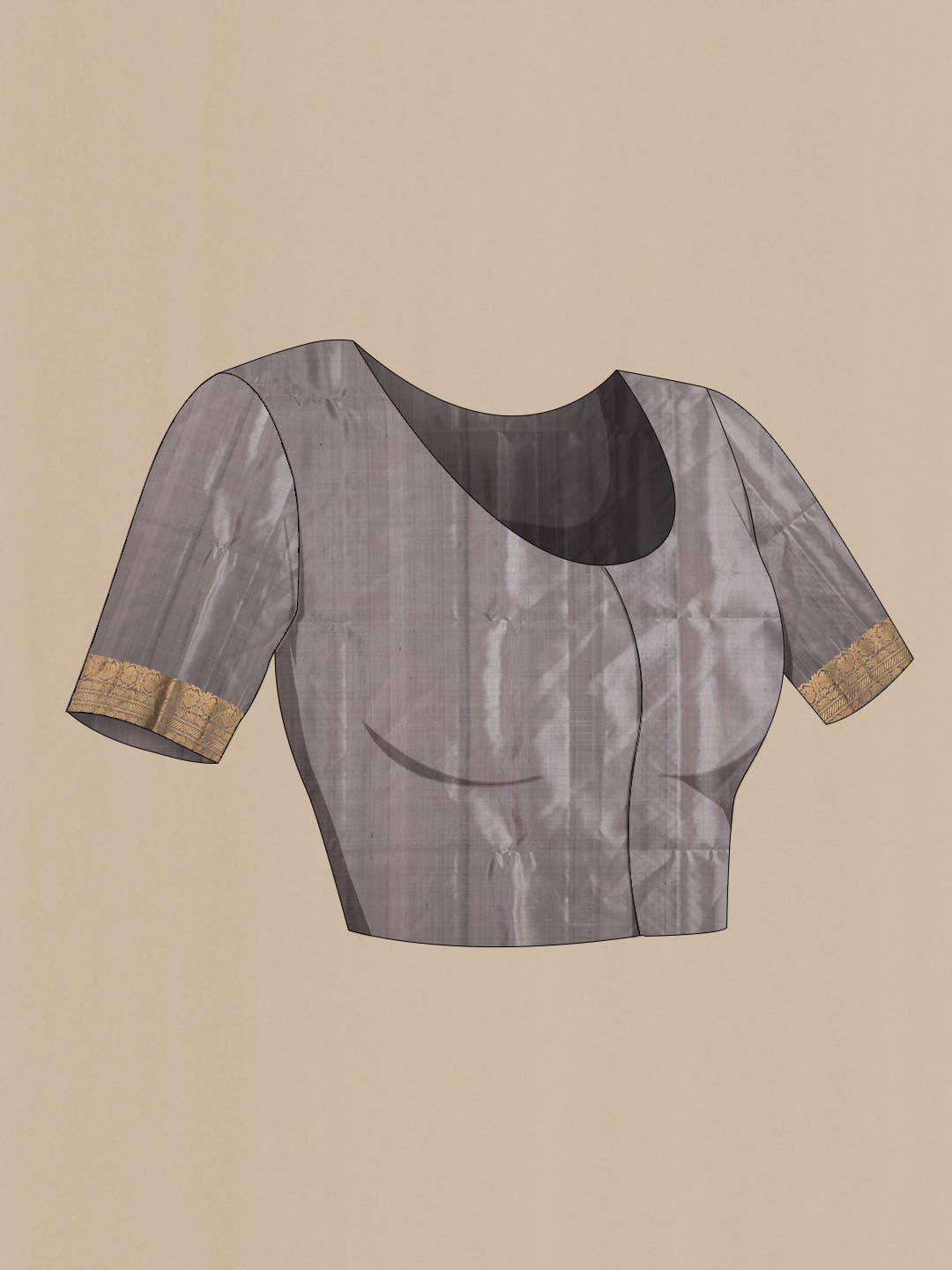 Grey Soft Silk Saree