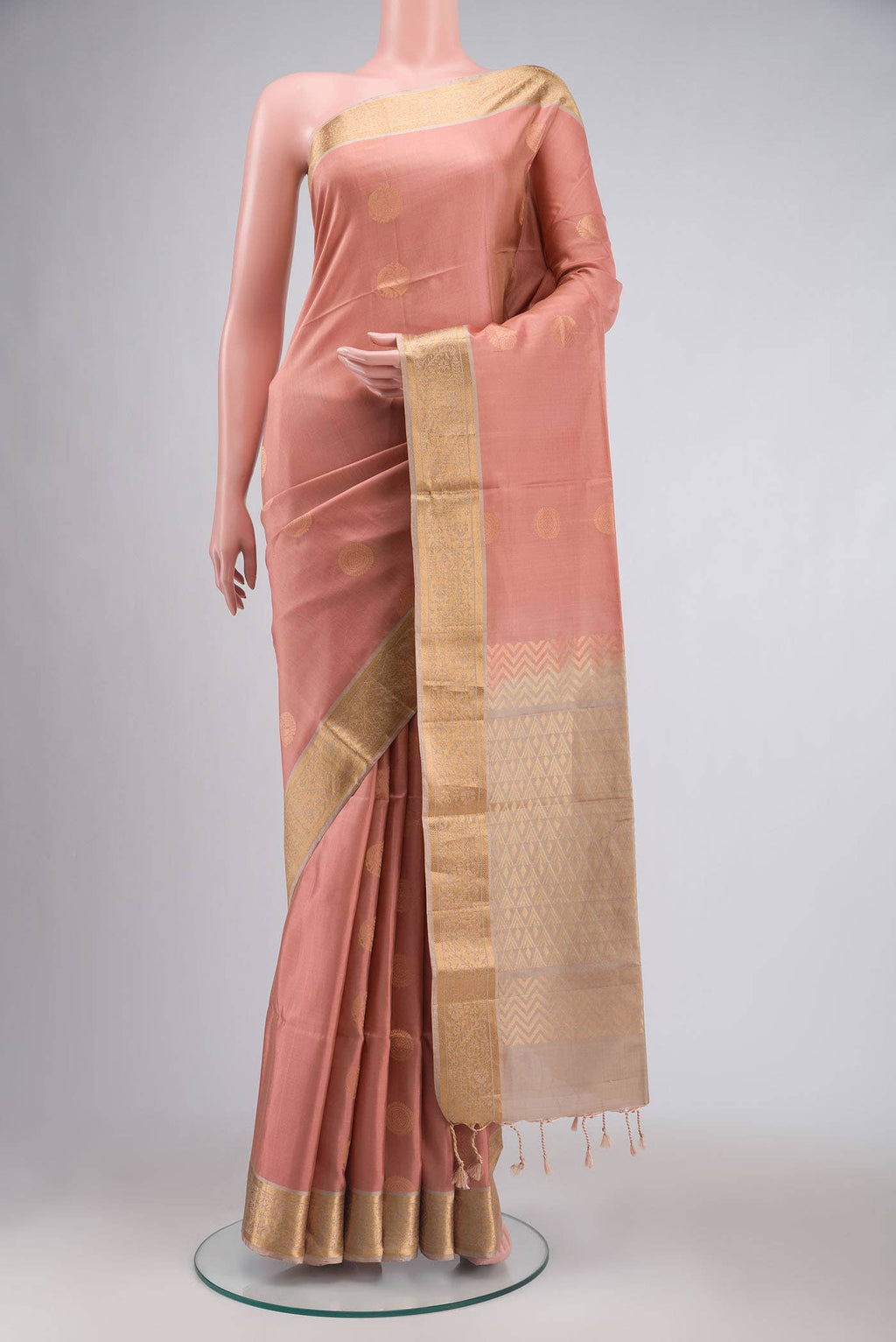 Peach Soft Silk Saree