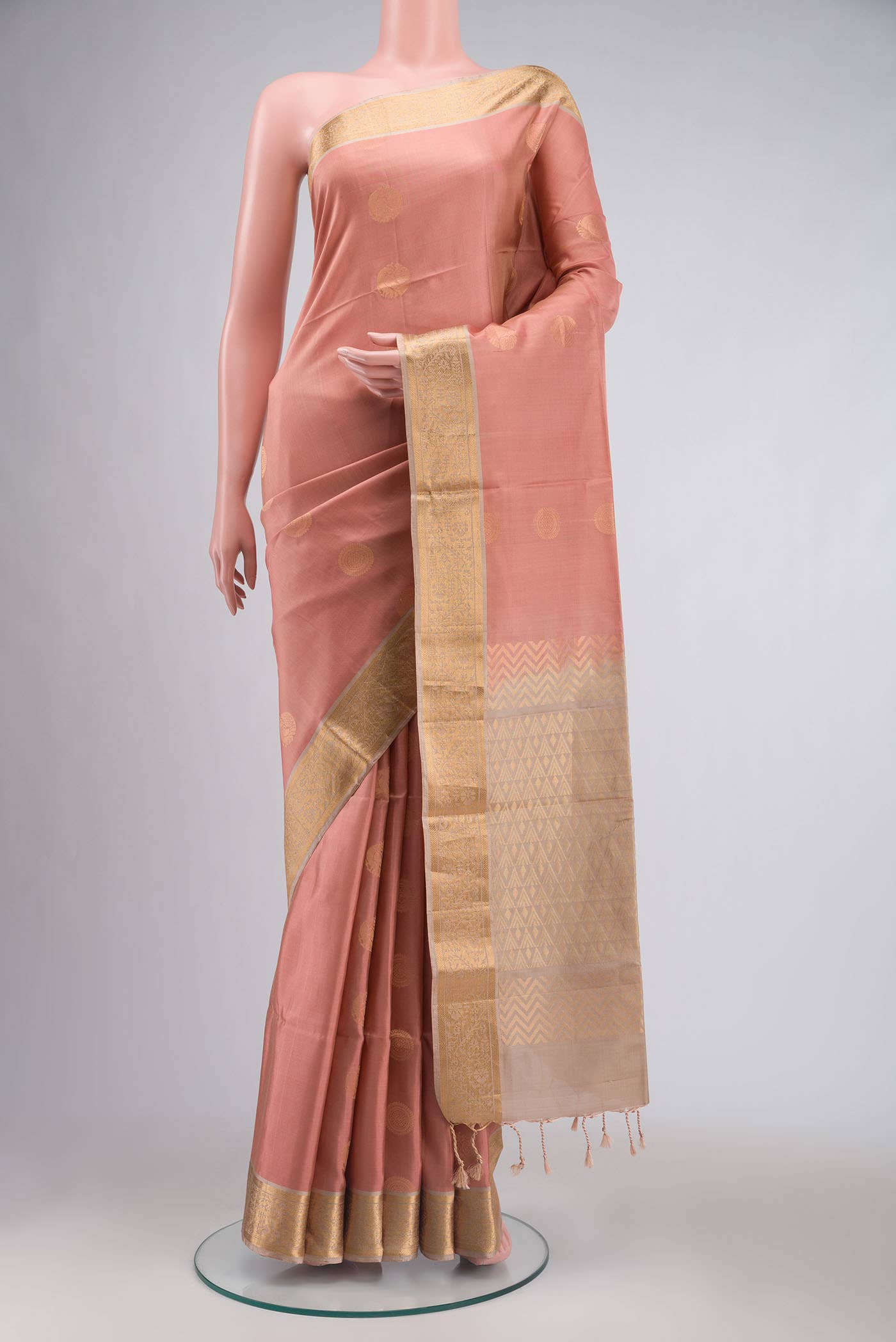 Peach Soft Silk Saree